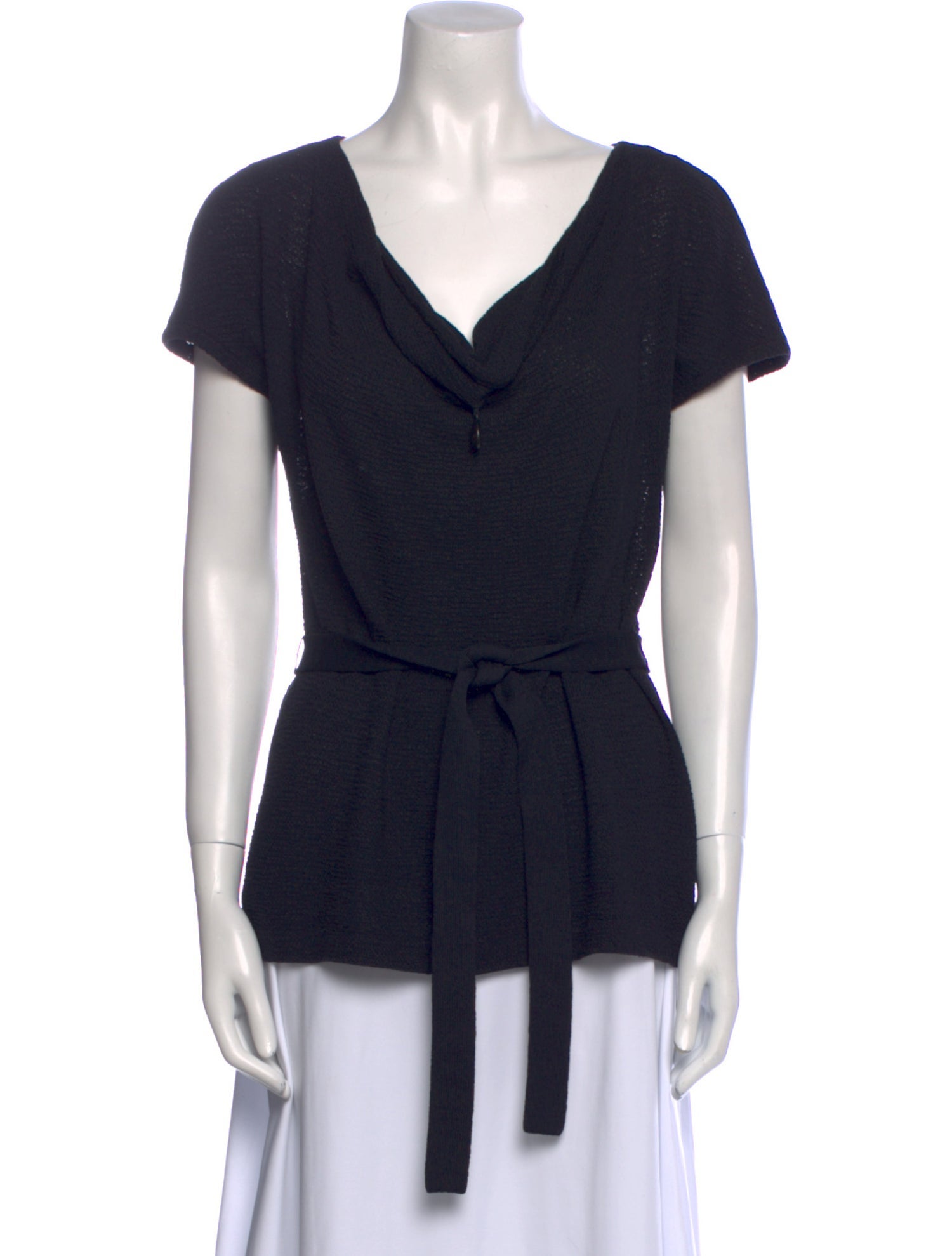 St. John Collection V-Neck Short Sleeve Top