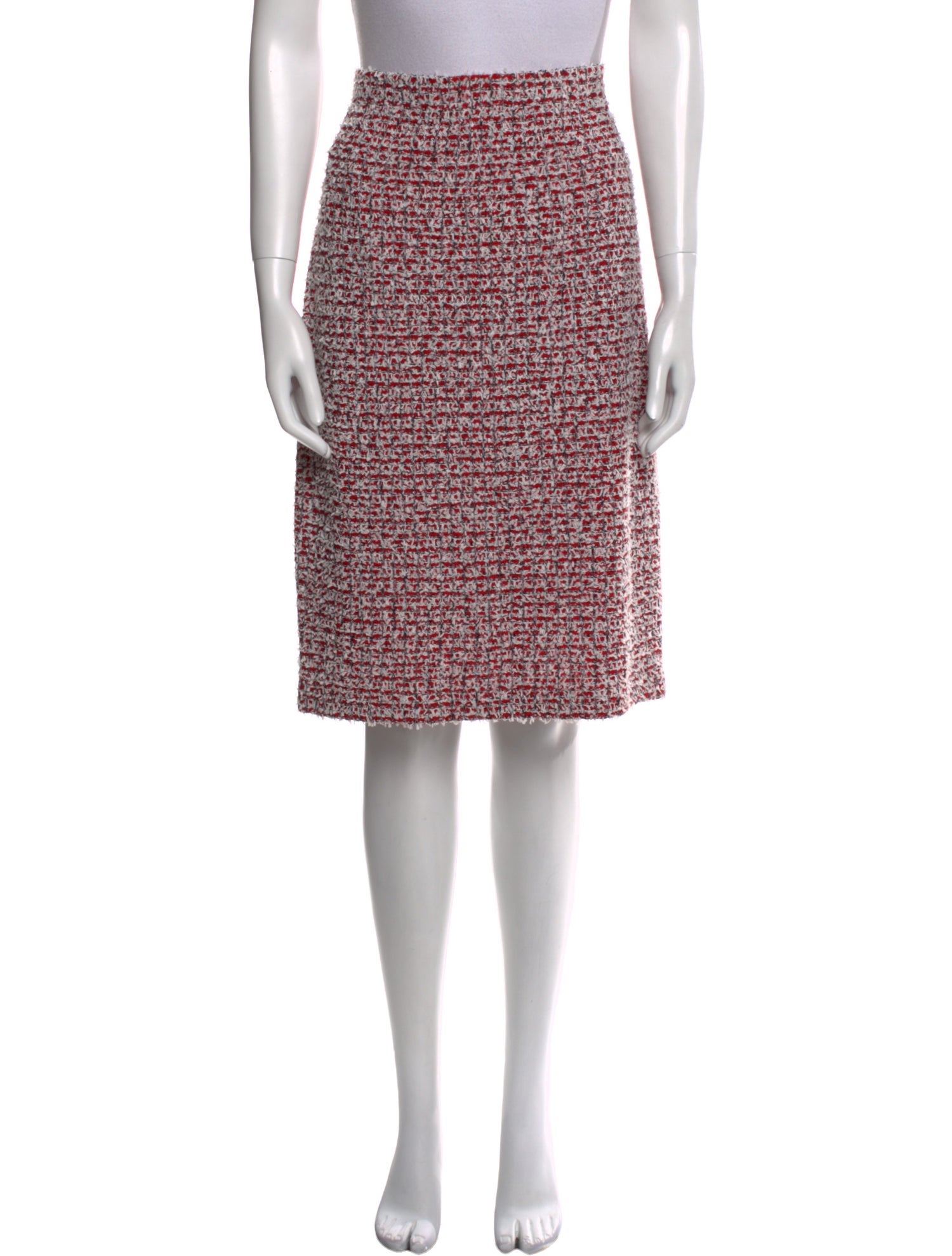 St. John Collection Tweed Pattern Knee-Length Skirt