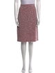 St. John Collection Tweed Pattern Knee-Length Skirt