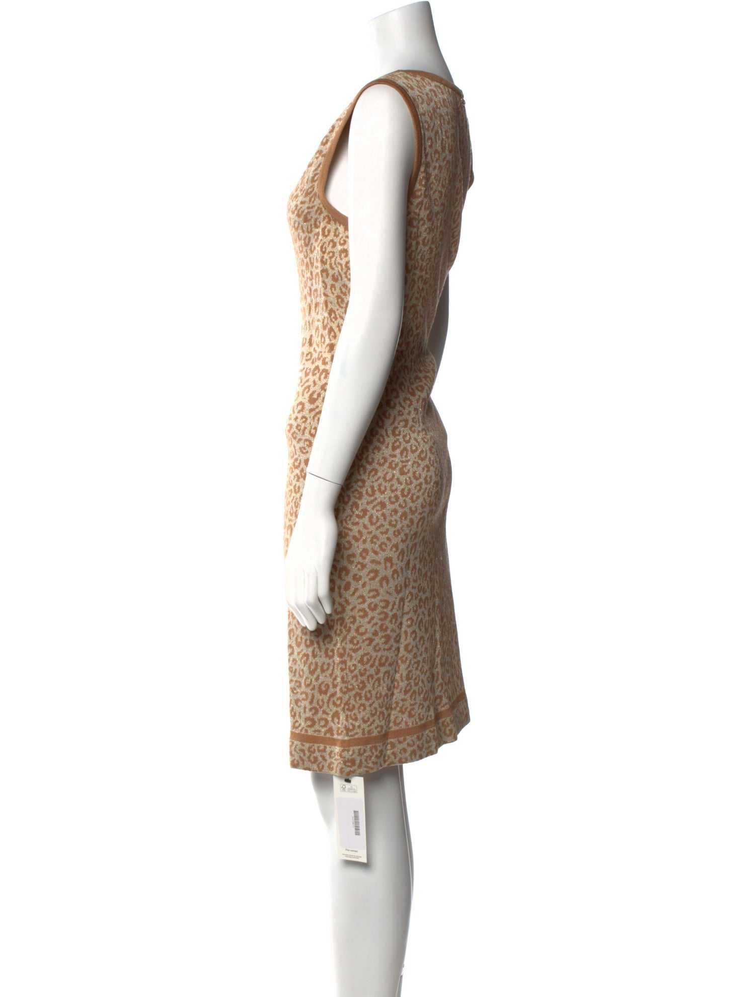 St. John Sport Bateau Neckline Knee-Length Dress