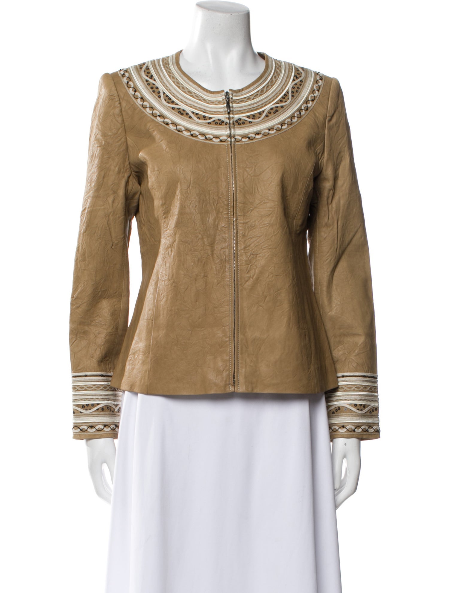 St. John Collection Leather Evening Jacket