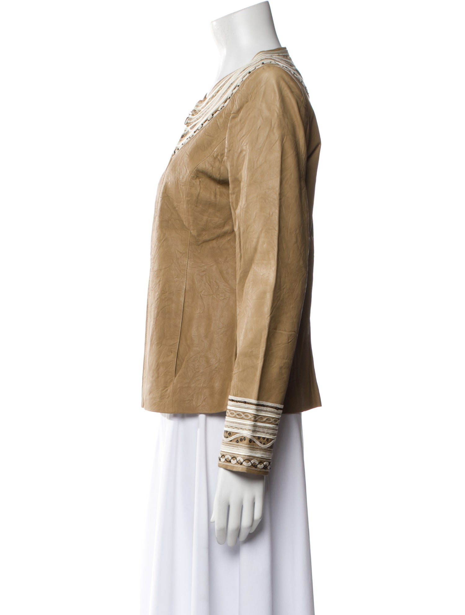 St. John Collection Leather Evening Jacket