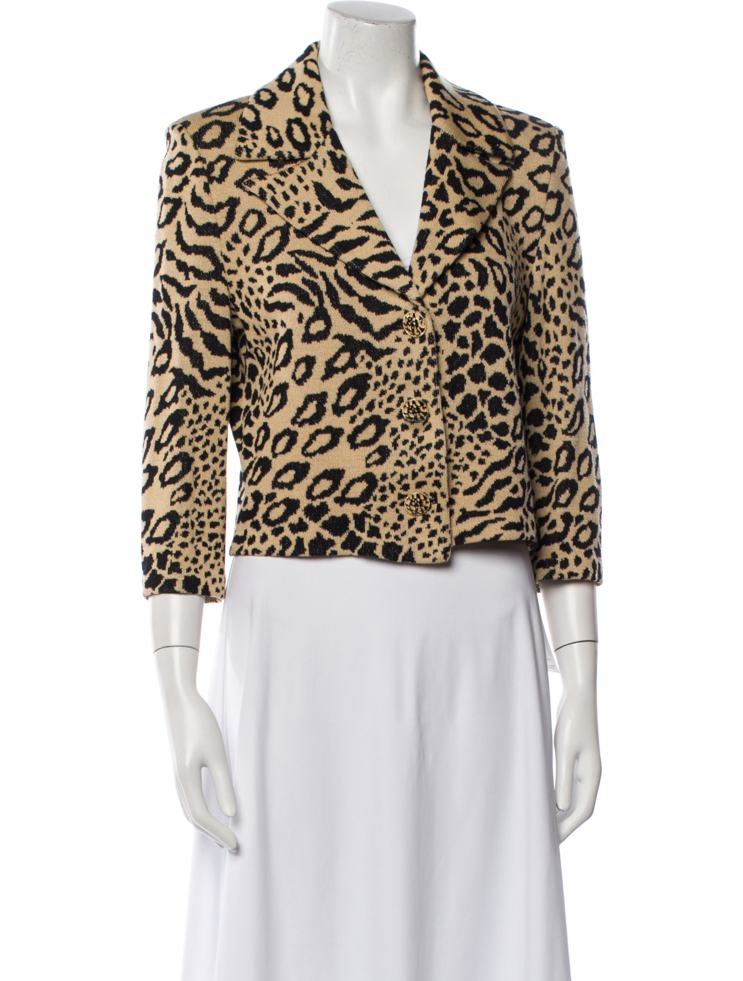 St. John Collection Animal Print Blazer