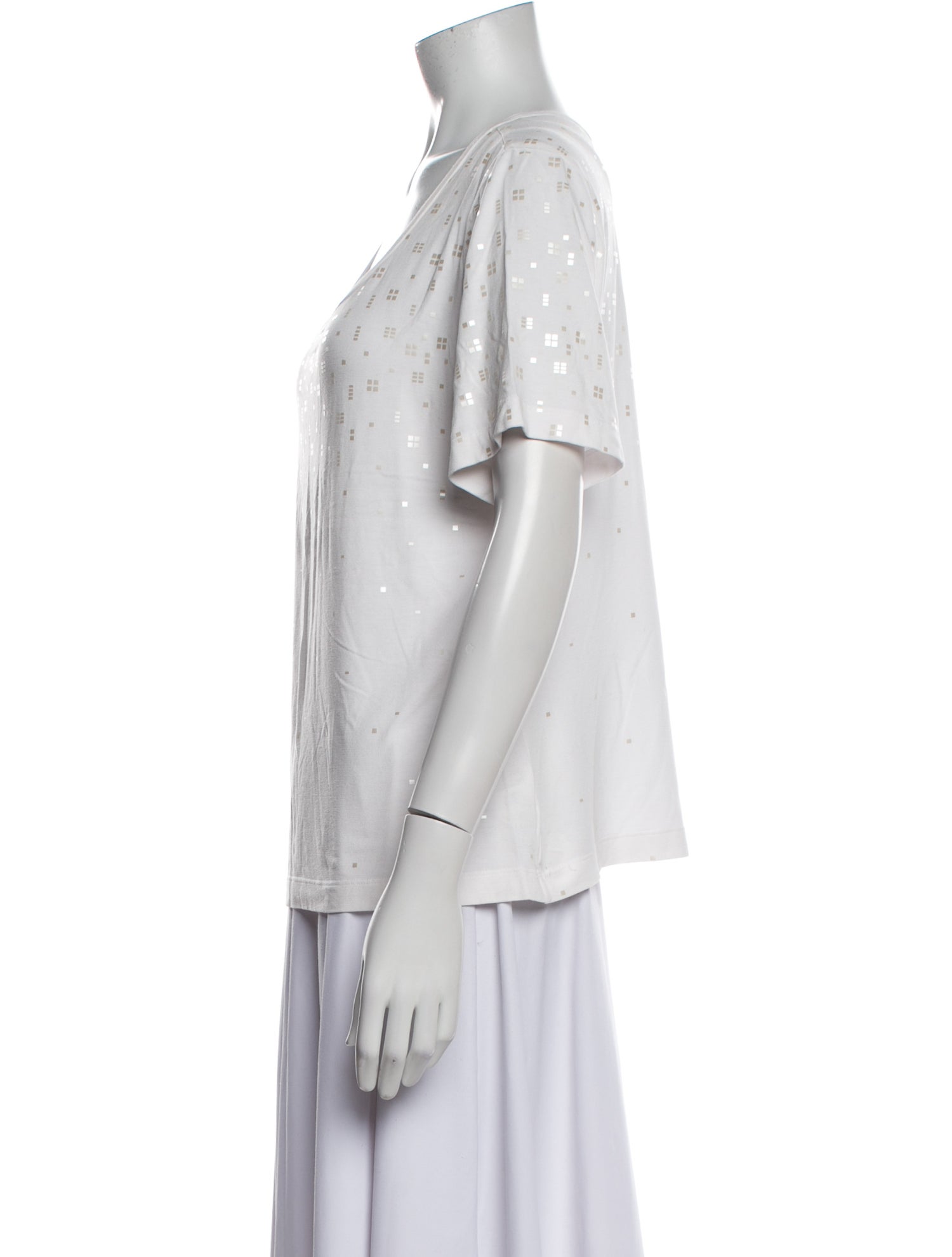 St. John Collection Scoop Neck Short Sleeve T-Shirt