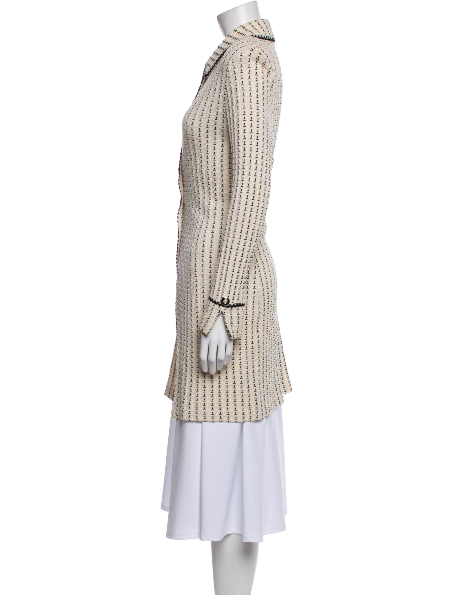 St. John Collection Plaid Print Trench Coat