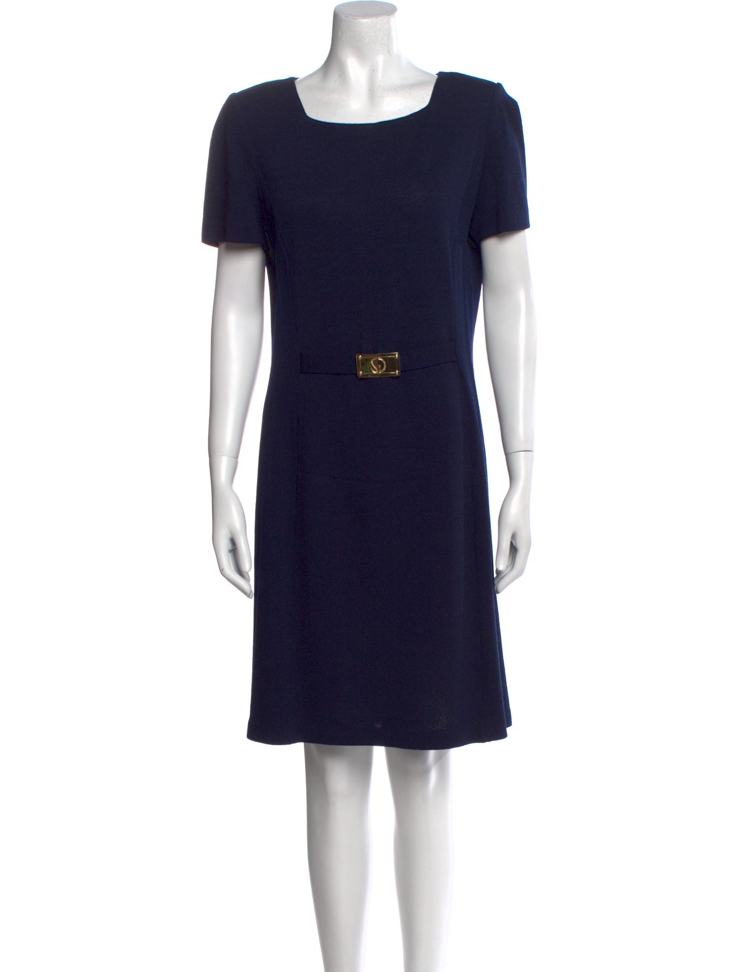 St. John Collection Bateau Neckline Knee-Length Dress