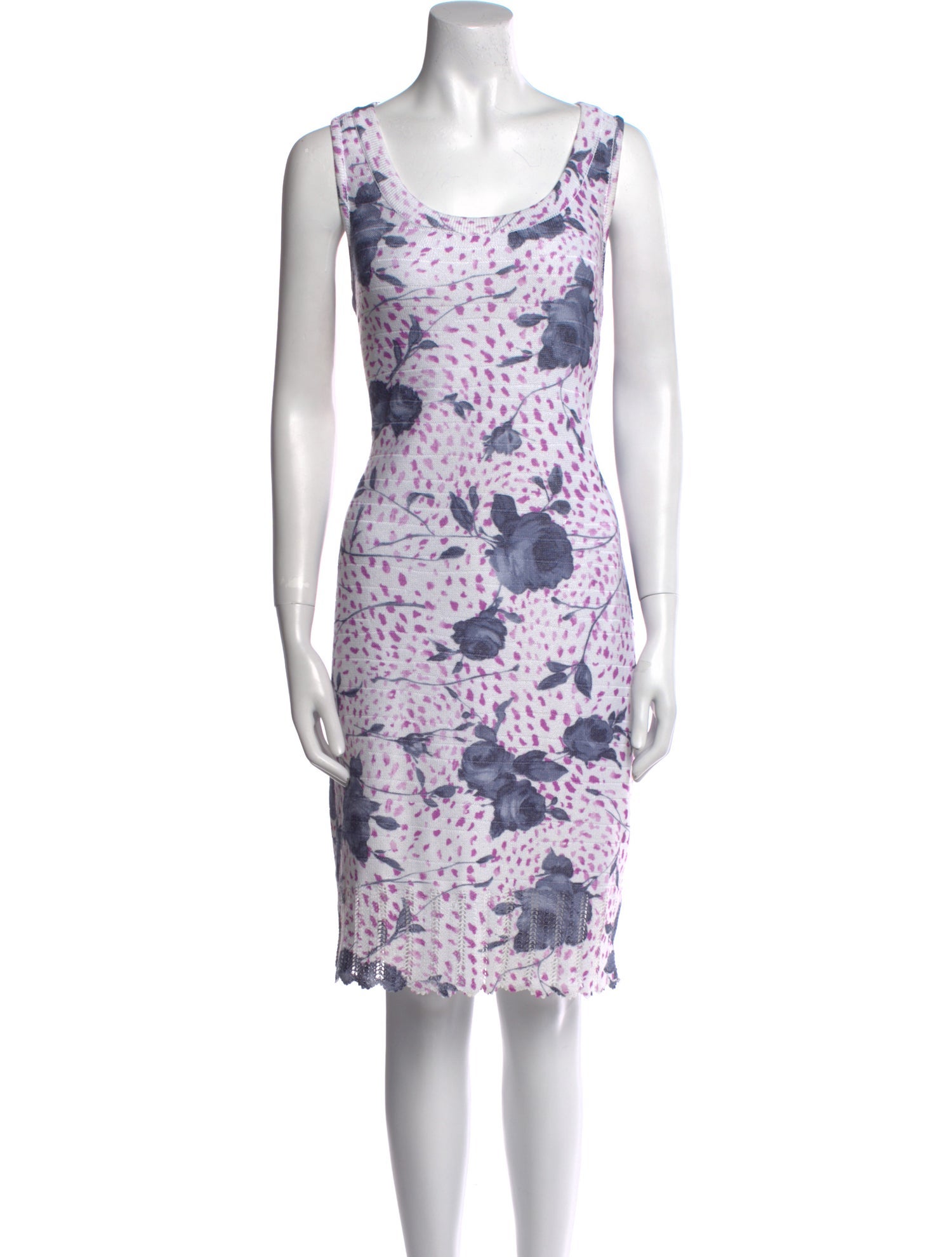 St. John Collection Printed Knee-Length Dress