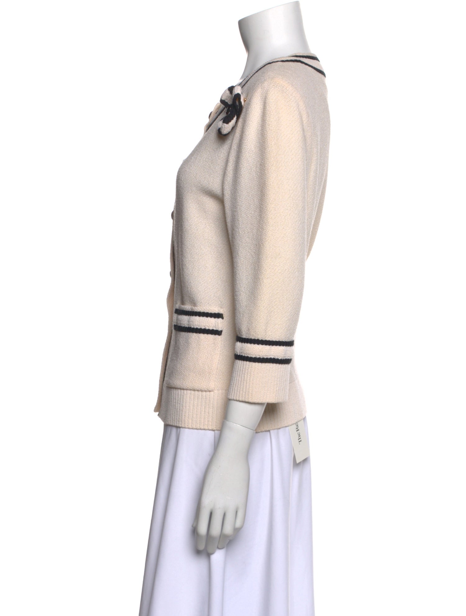 St. John Collection Striped Scoop Neck Sweater
