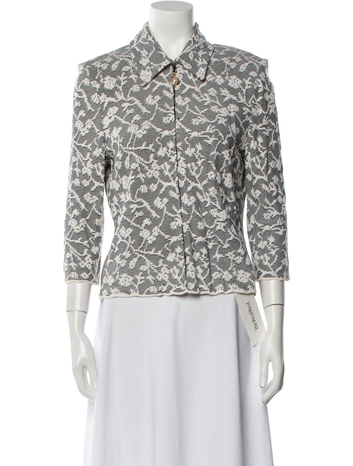 St. John Collection Floral Print Blazer