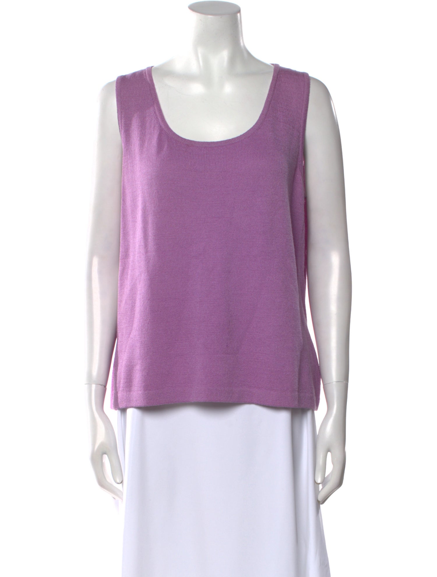 St. John Collection Wool Scoop Neck Top