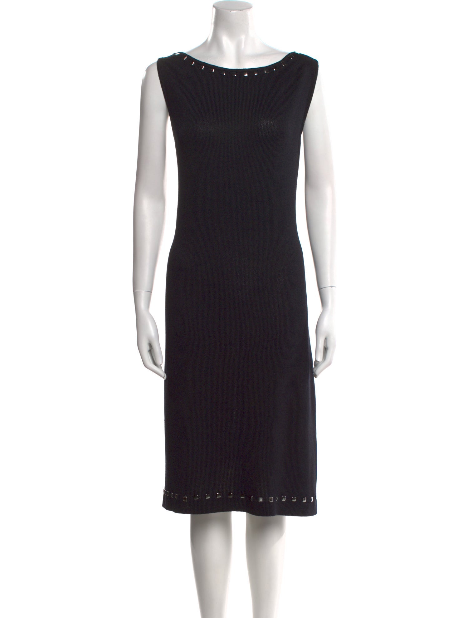 St. John Collection Bateau Neckline Midi Length Dress