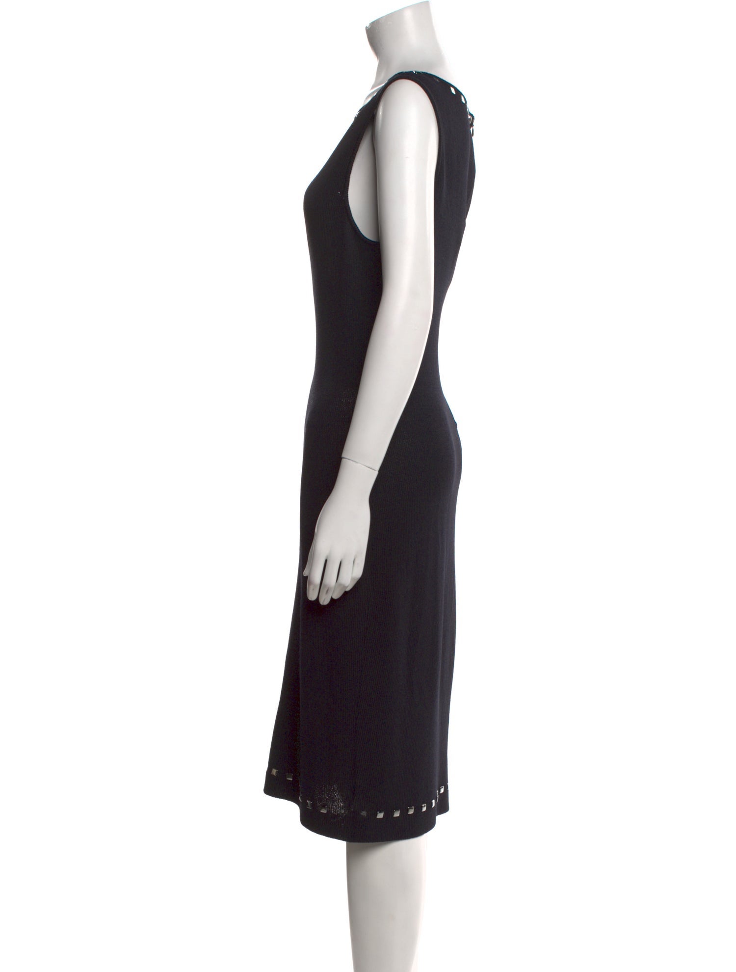 St. John Collection Bateau Neckline Midi Length Dress