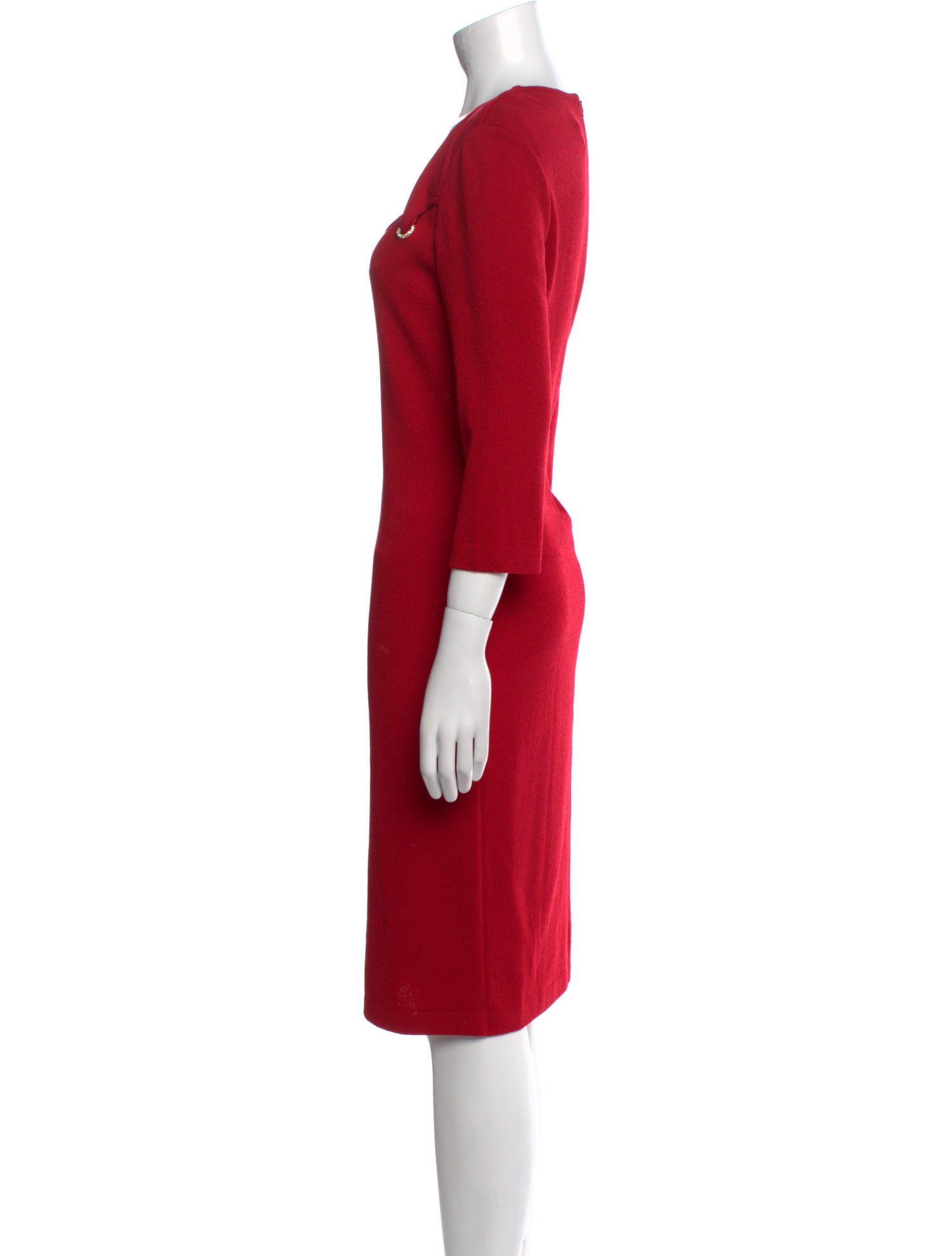 St. John Collection Wool Midi Length Dress