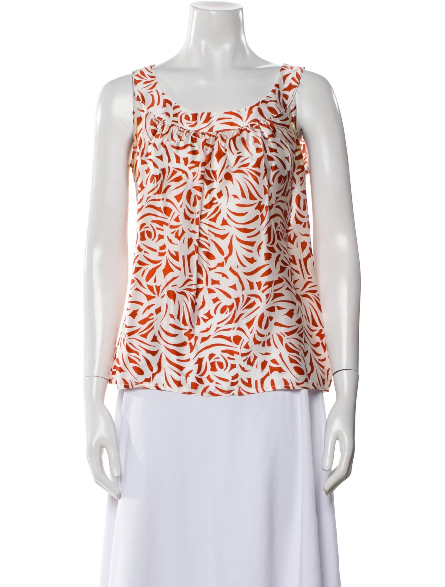 St. John Collection Silk Printed Top