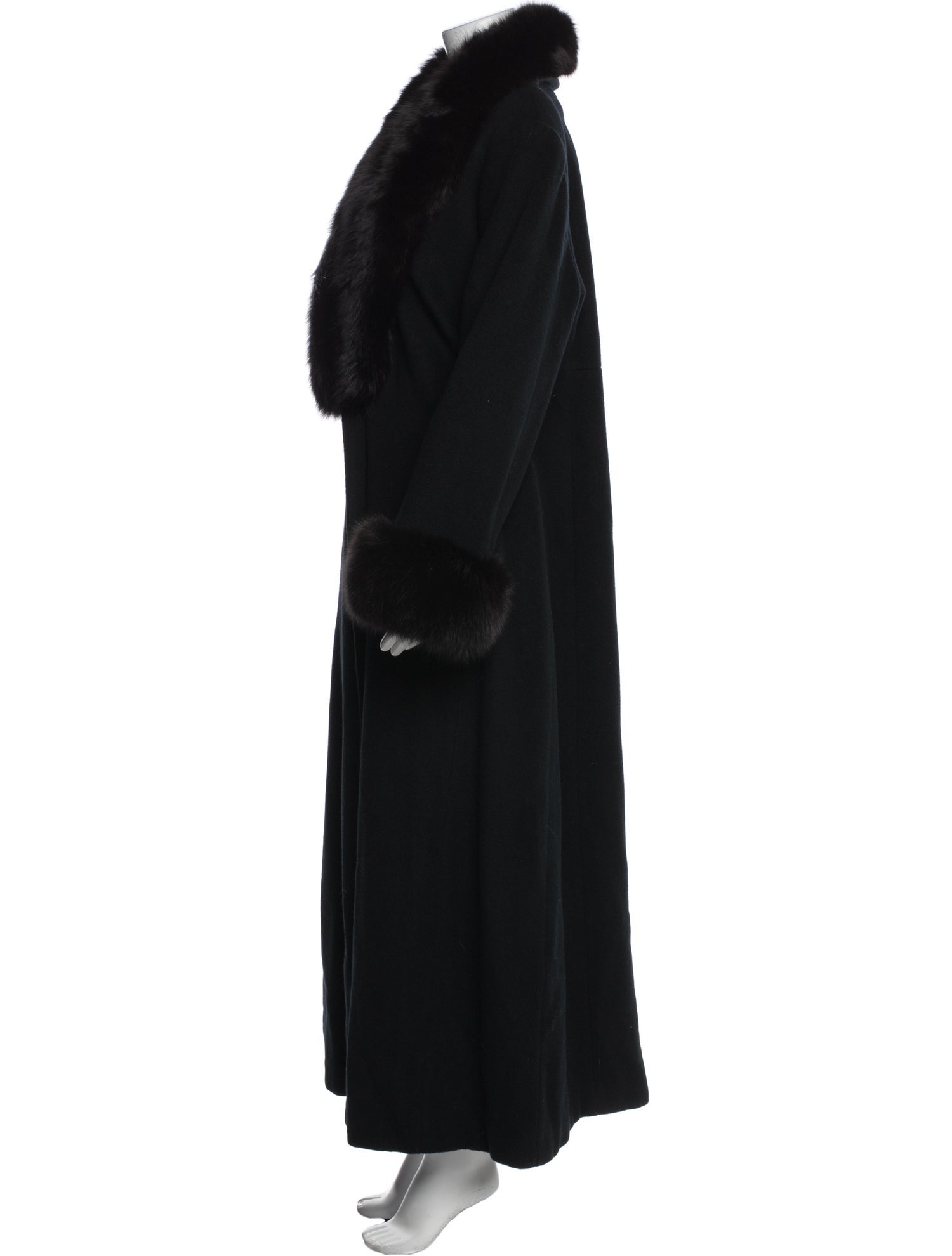 St. John Collection Cashmere Faux Fur Coat