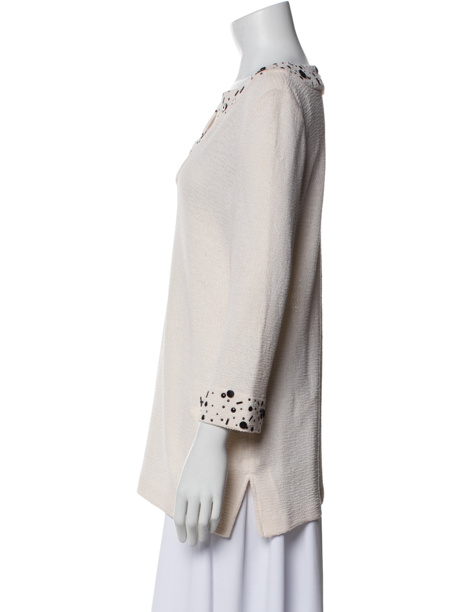 St. John Collection Patterned V-Neck Tunic