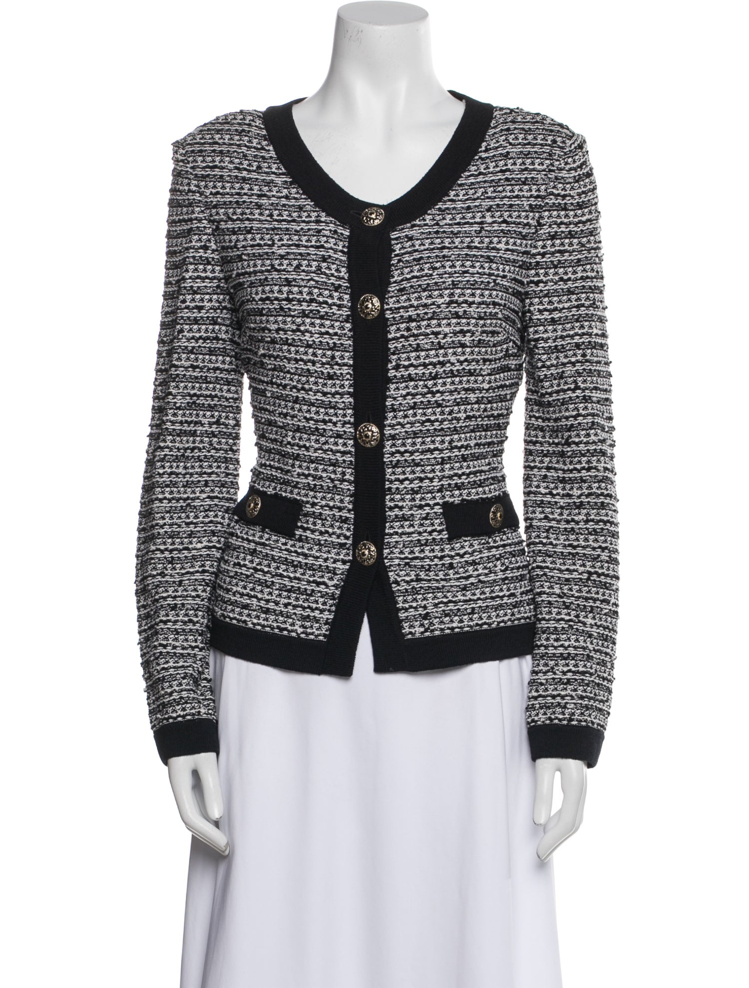 St. John Collection Wool Tweed Pattern Evening Jacket