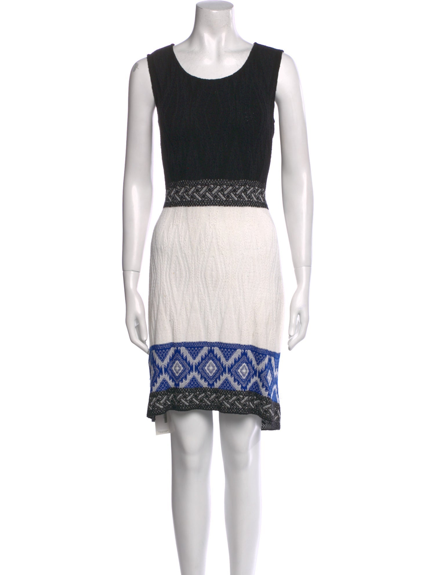 St. John Collection Striped Knee-Length Dress