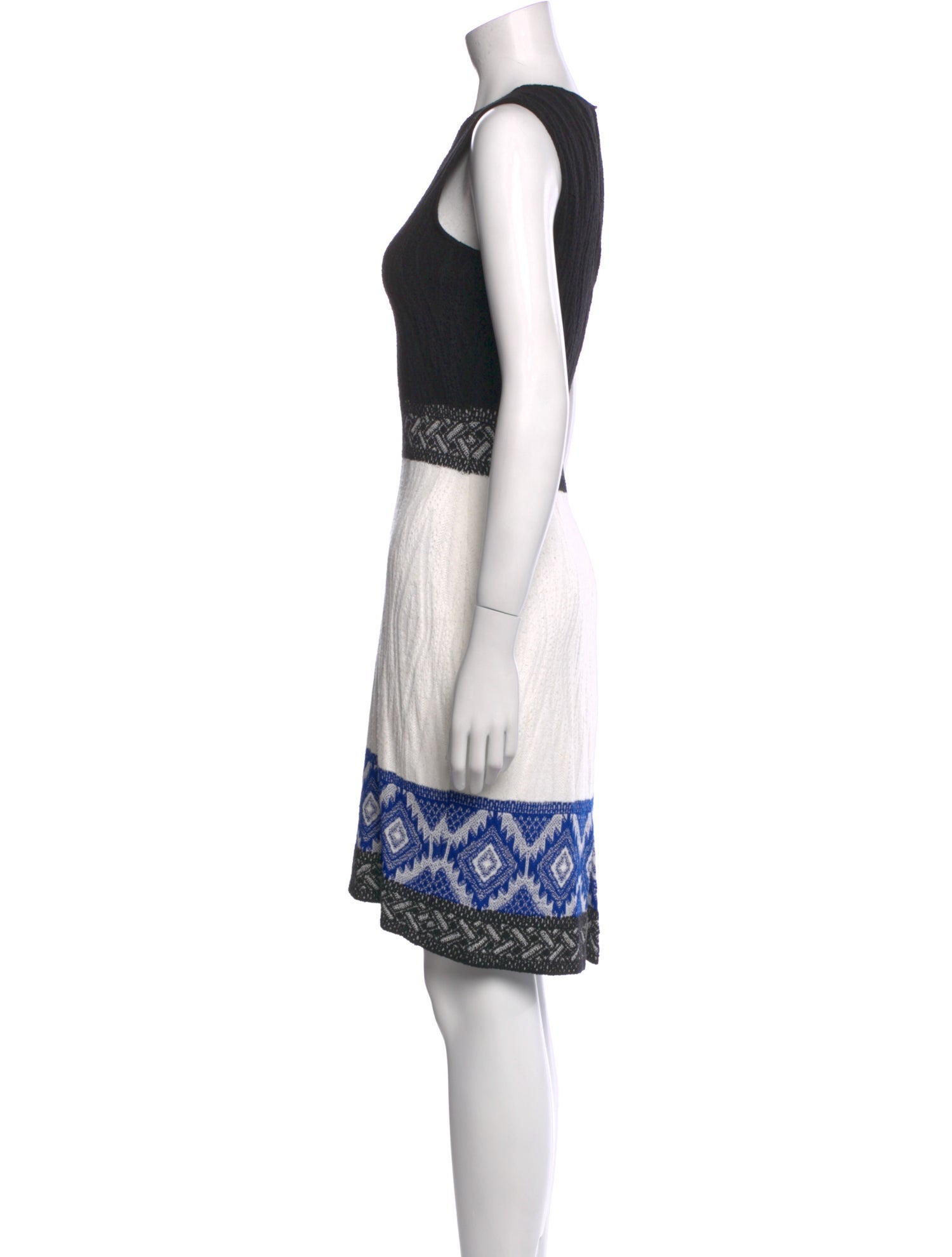 St. John Collection Striped Knee-Length Dress