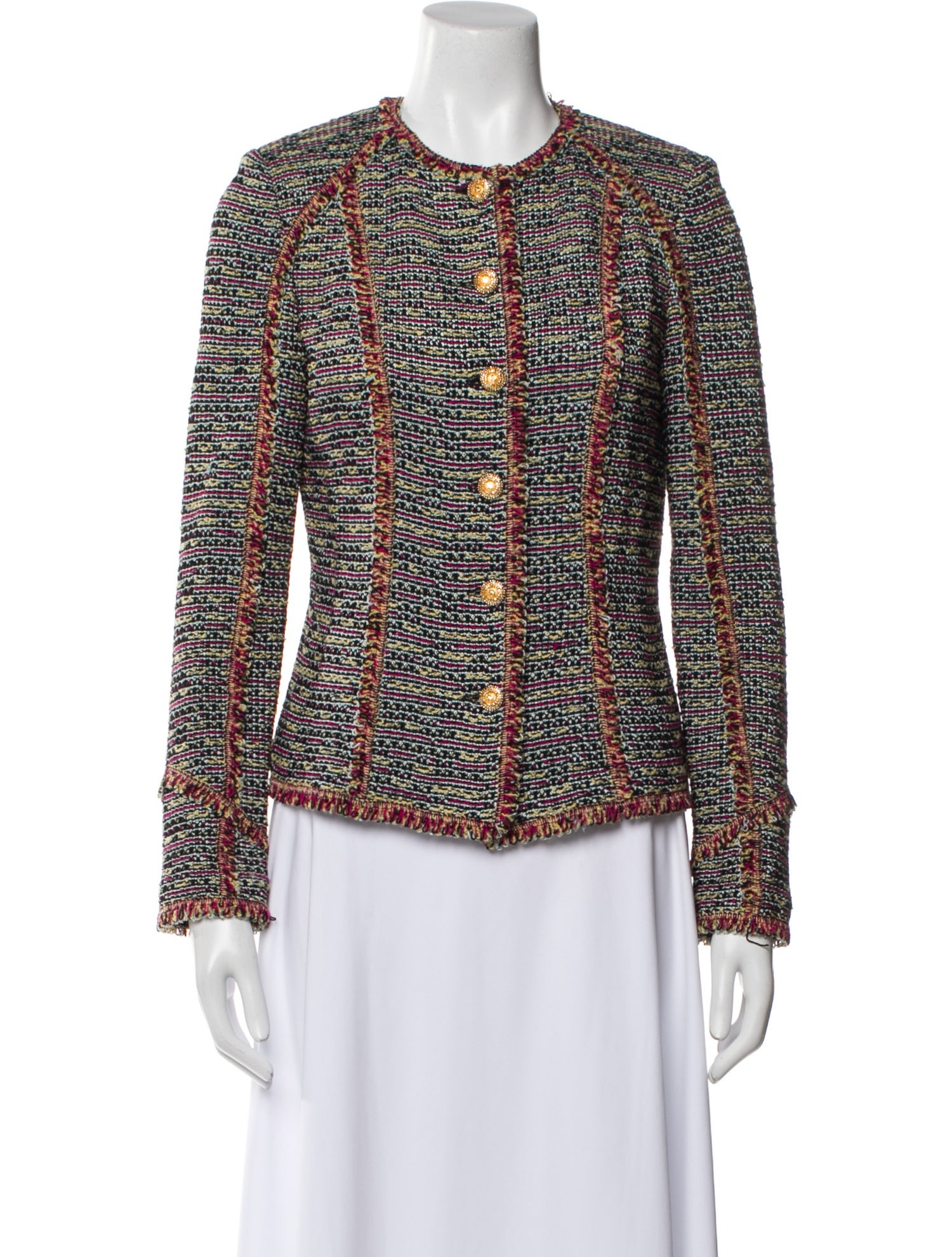 St. John Collection Tweed Pattern Evening Jacket