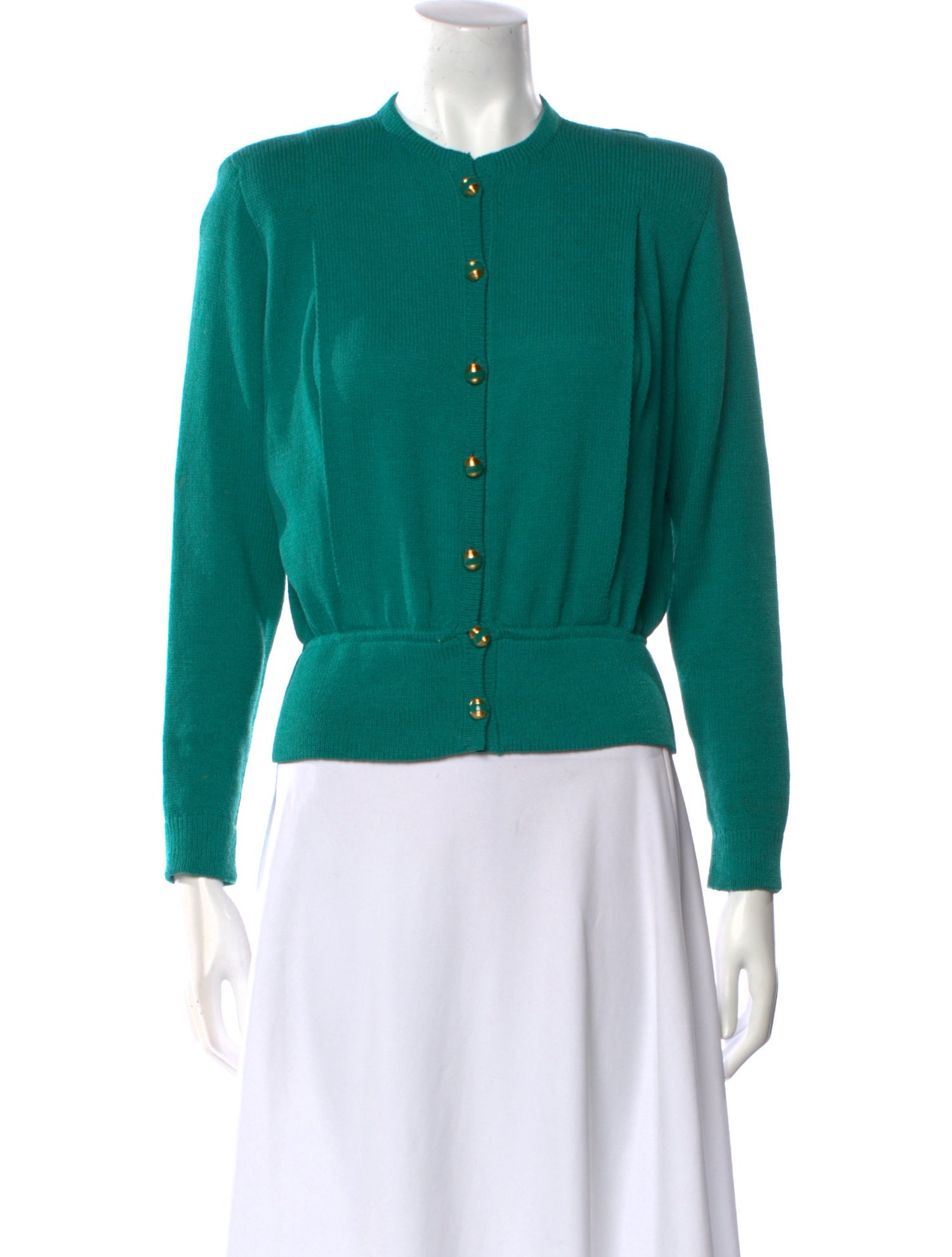 St. John Collection Wool Mock Neck Crop Top