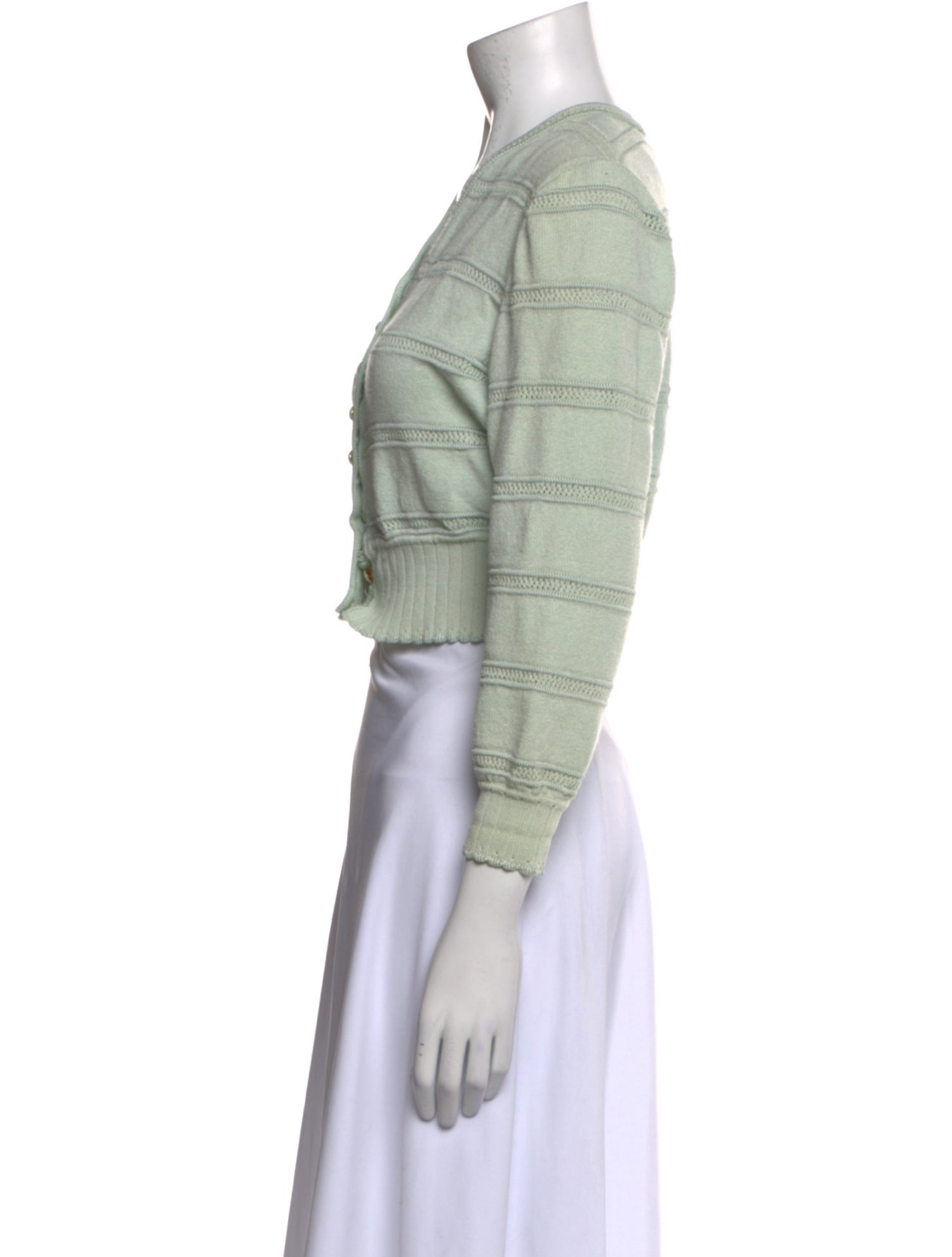St. John Collection Striped V-Neck Sweater