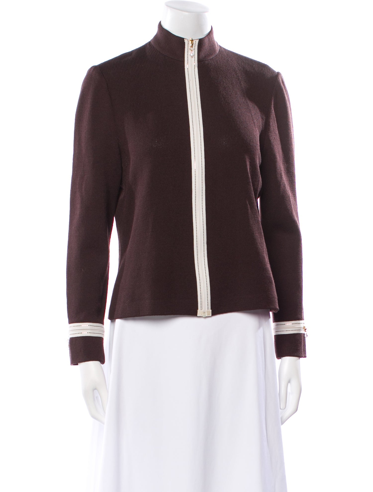 St. John Collection Mock Neck Sweater