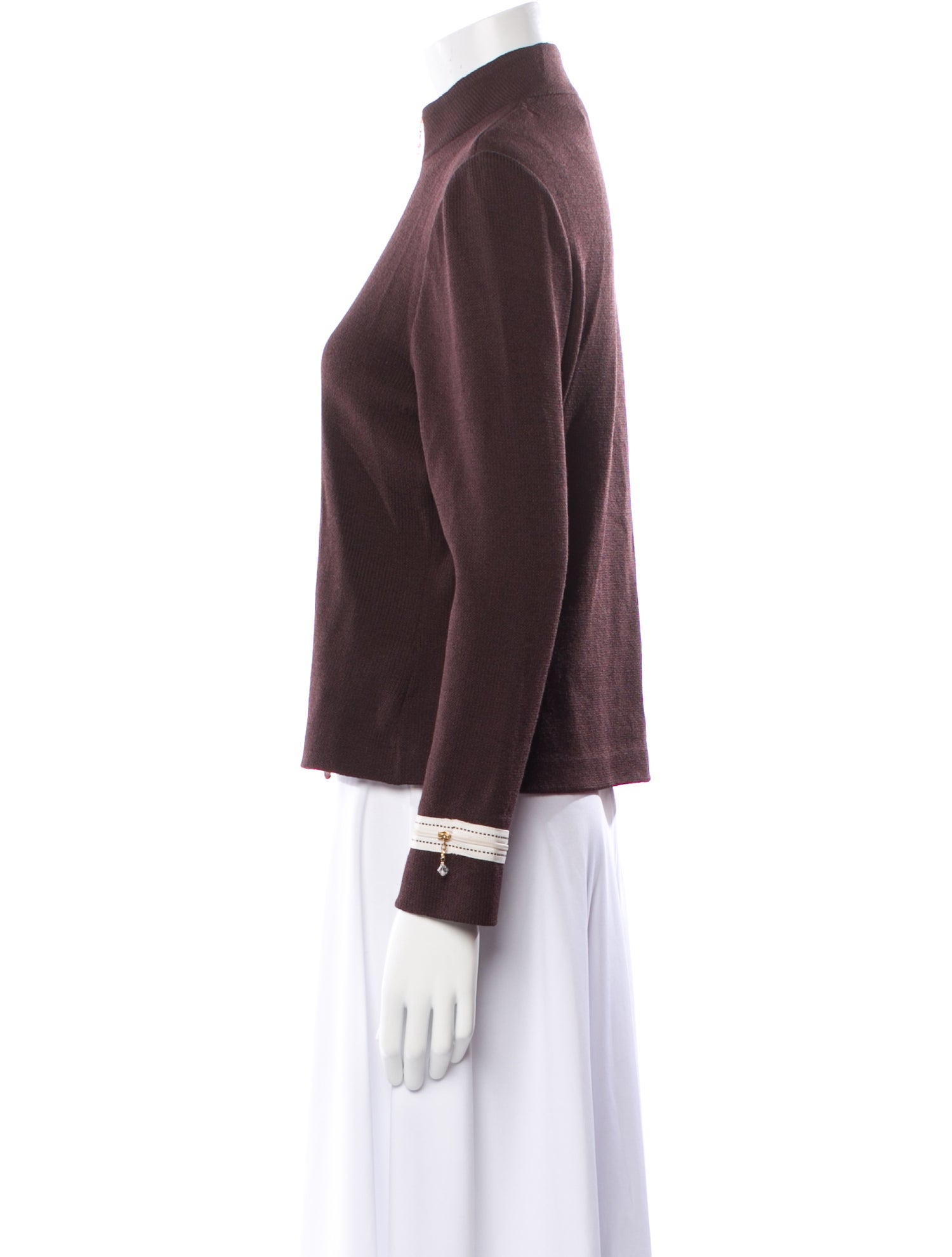 St. John Collection Mock Neck Sweater