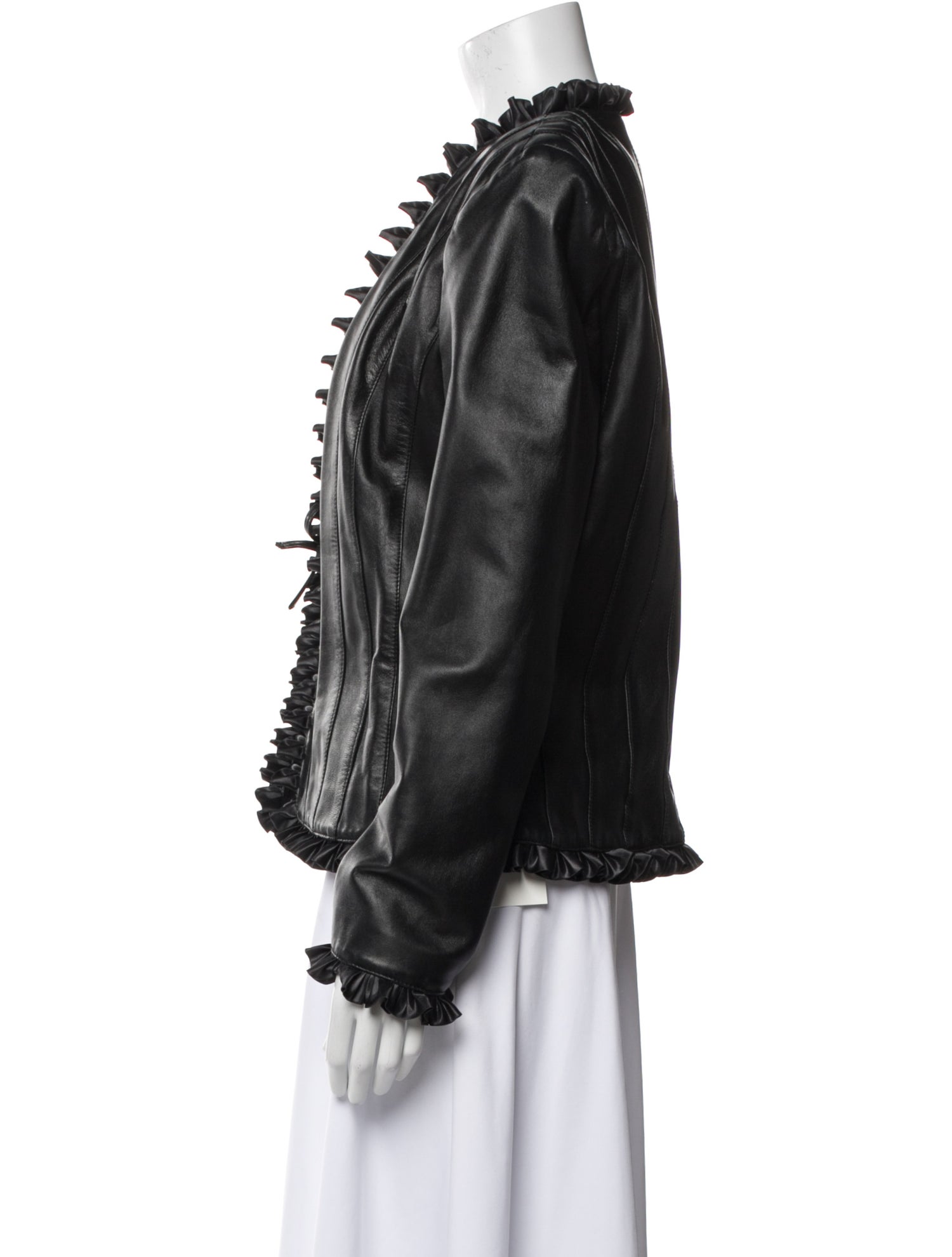 St. John Collection Vintage Leather Evening Jacket