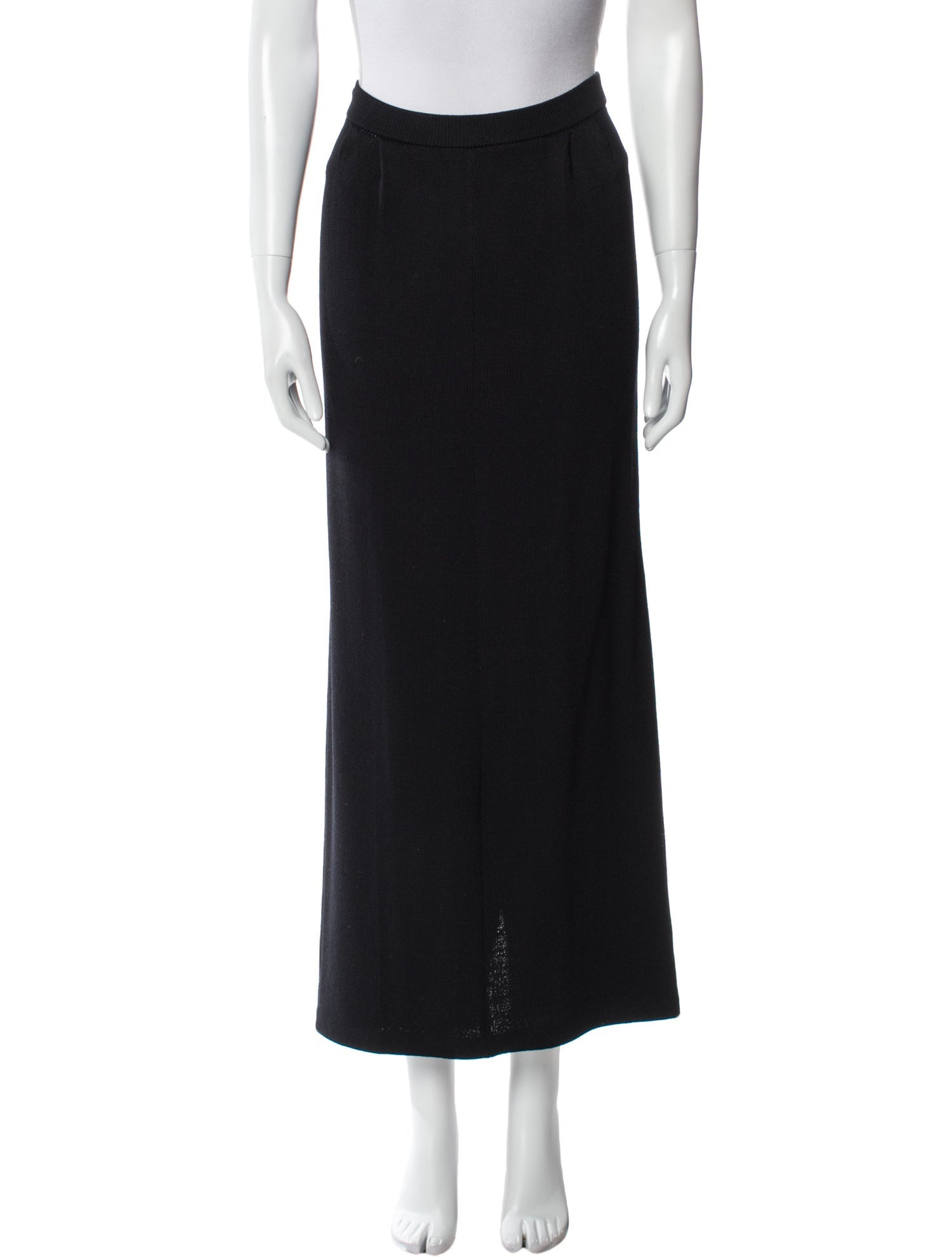 St. John Pleated Accents Midi Length Skirt