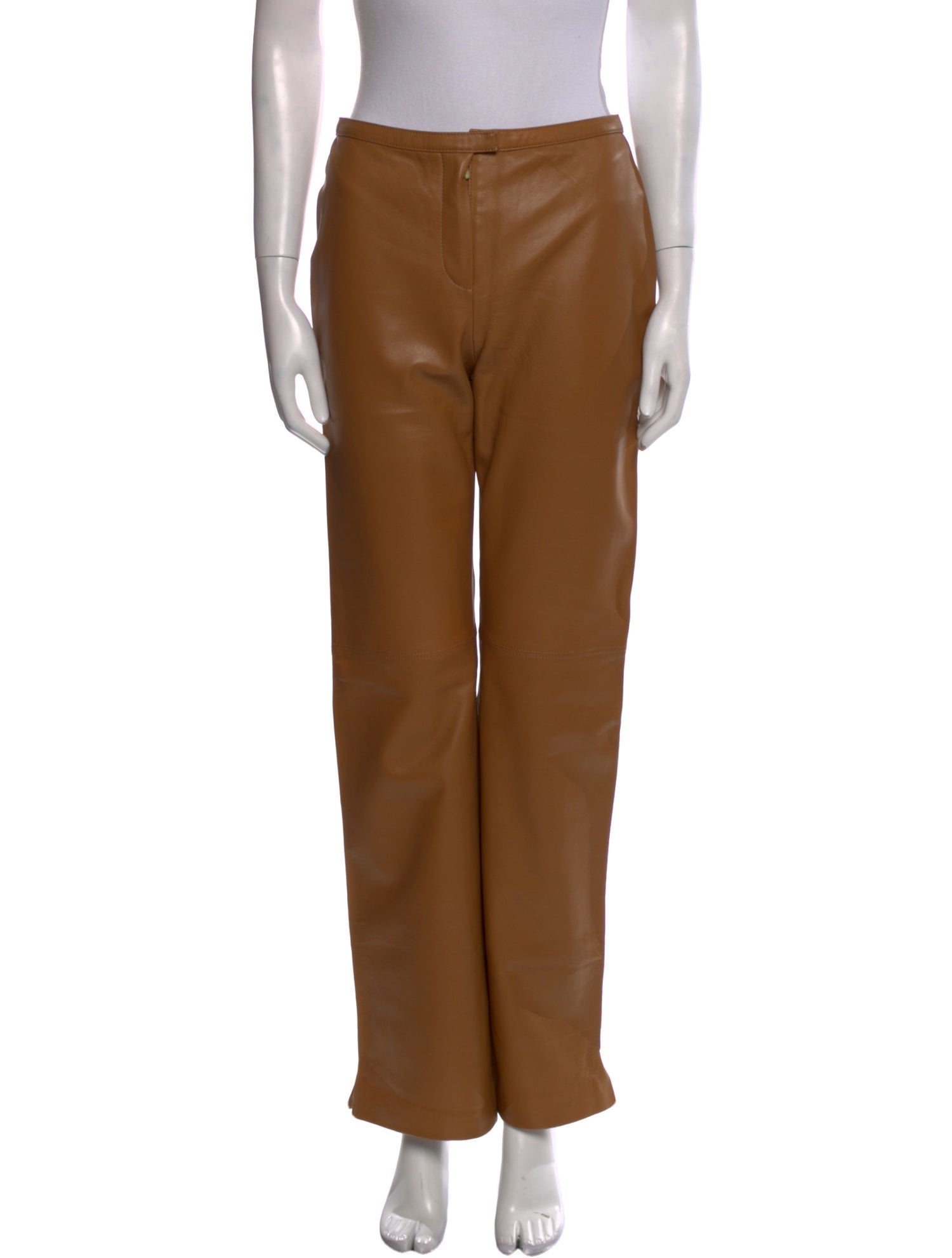 St. John Collection Leather Wide Leg Pants