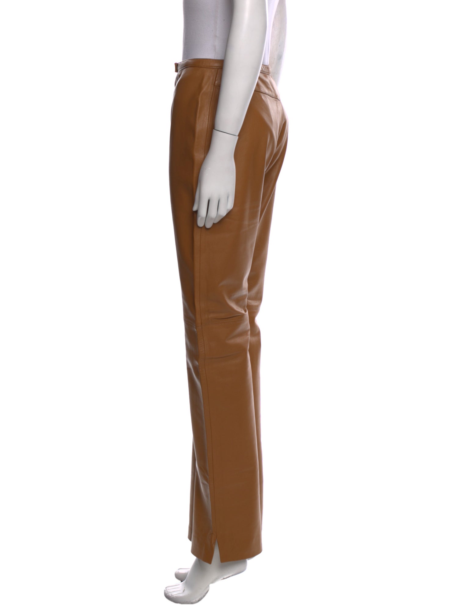 St. John Collection Leather Wide Leg Pants