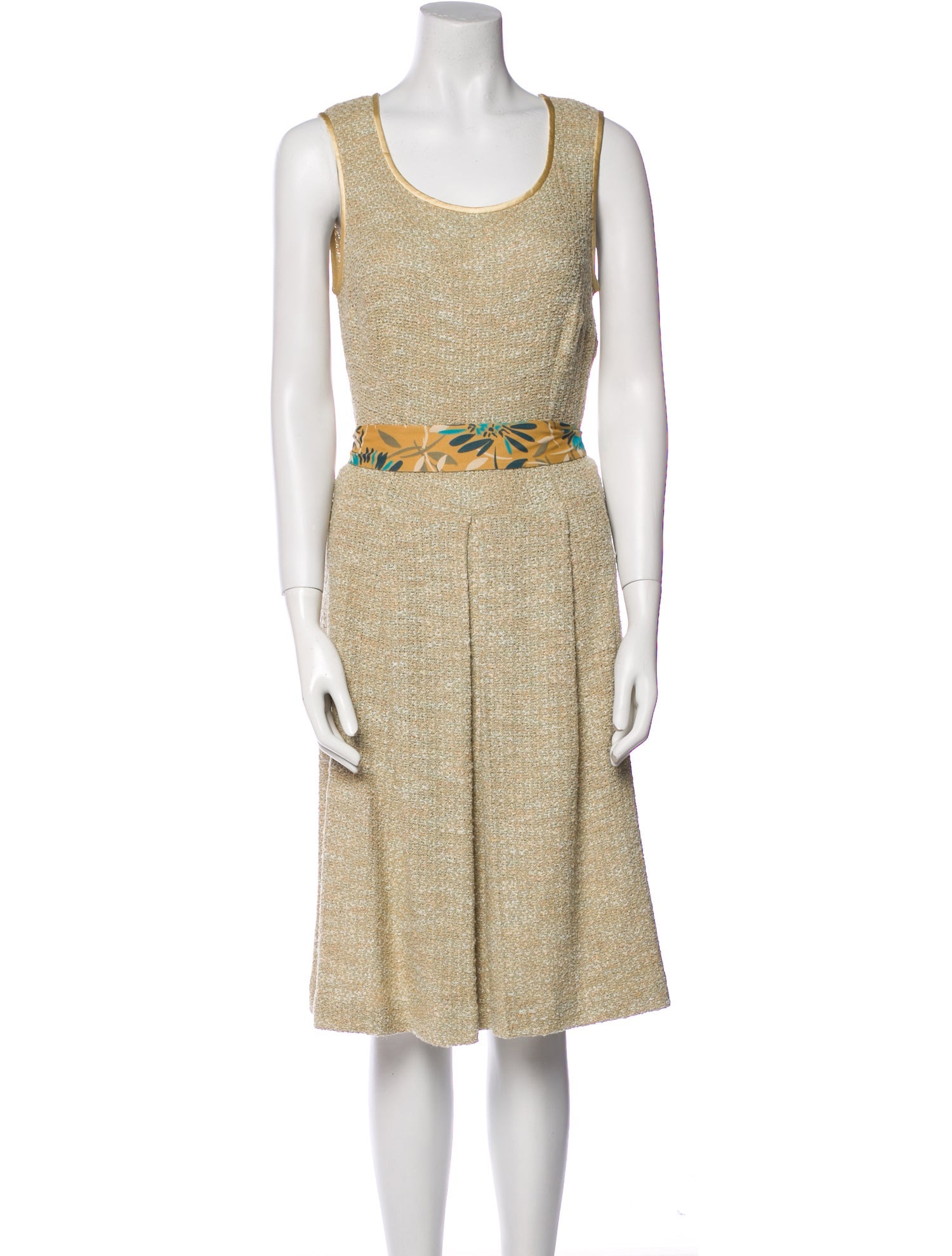 St. John Collection Scoop Neck Knee-Length Dress