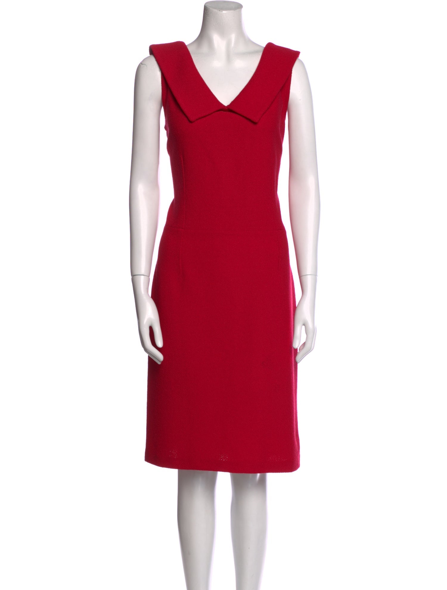St. John Collection V-Neck Knee-Length Dress