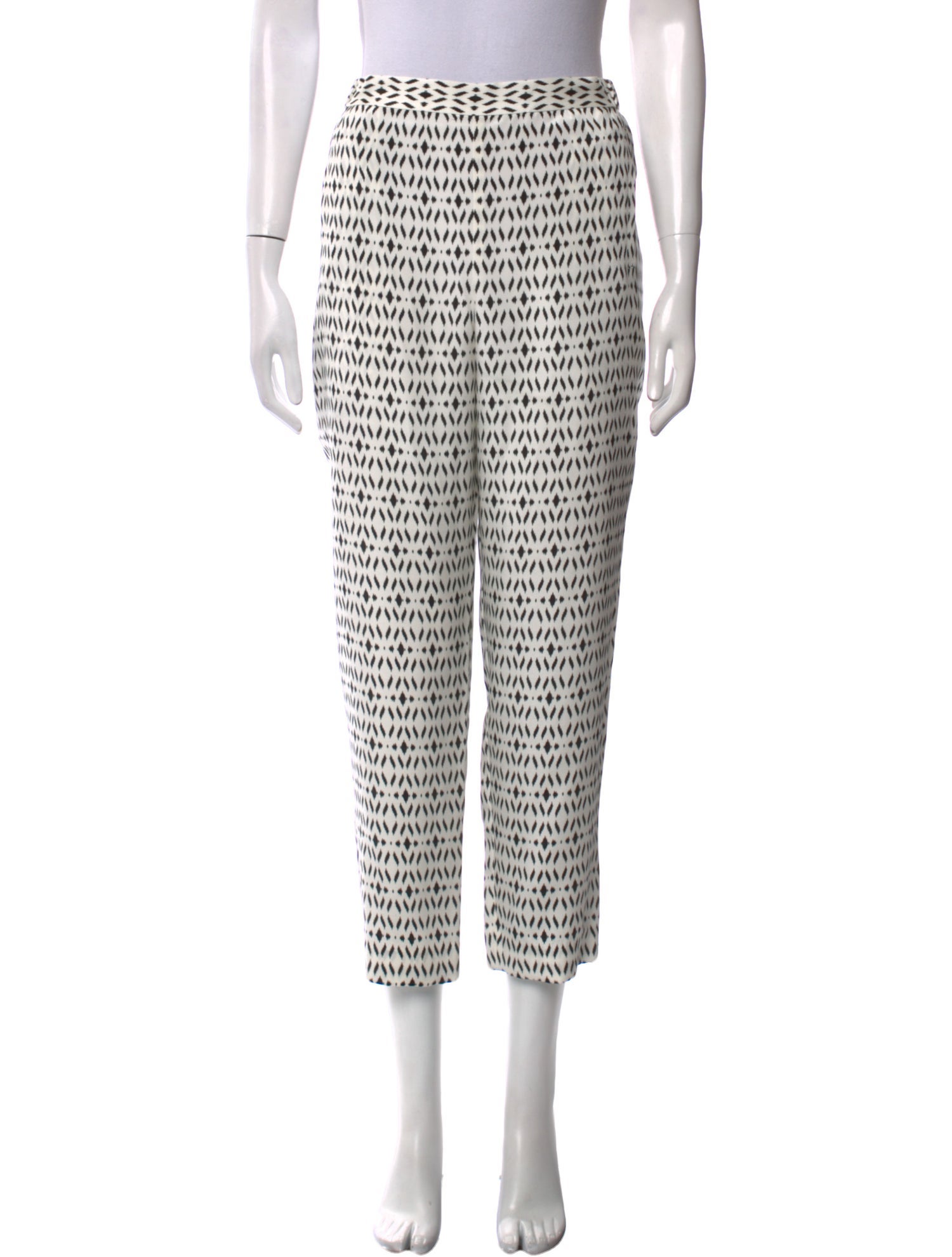 St. John Collection Silk Straight Leg Pants