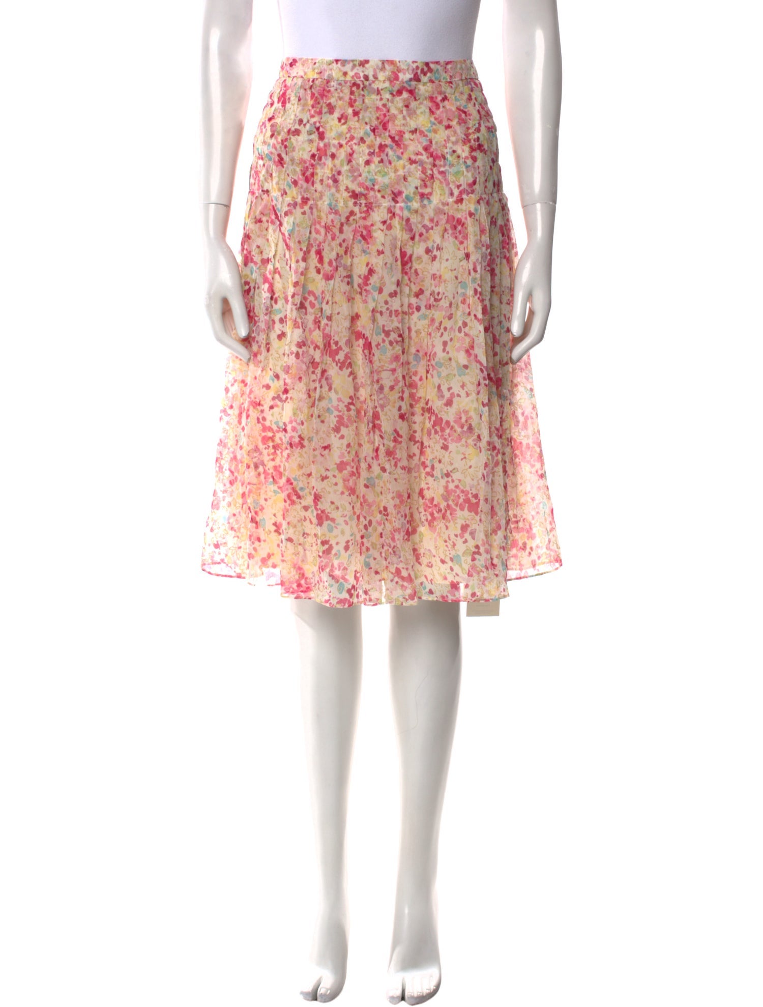 St. John Collection Silk Knee-Length Skirt