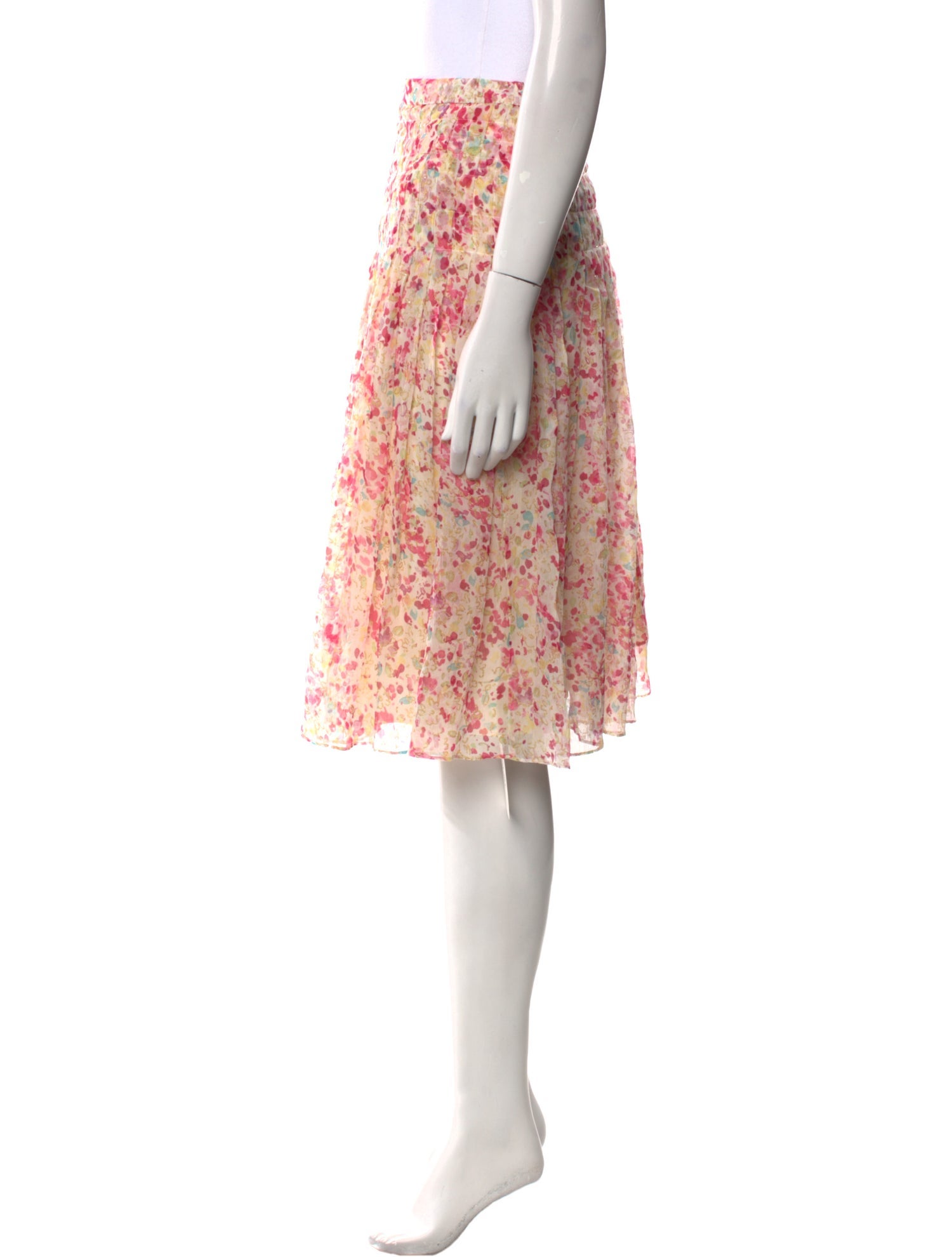 St. John Collection Silk Knee-Length Skirt