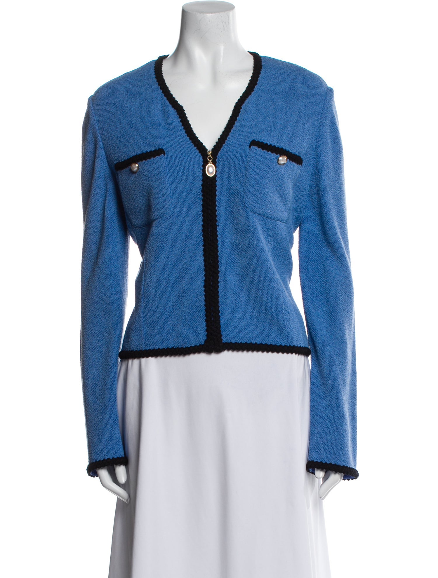 St. John Collection Colorblock Pattern Evening Jacket