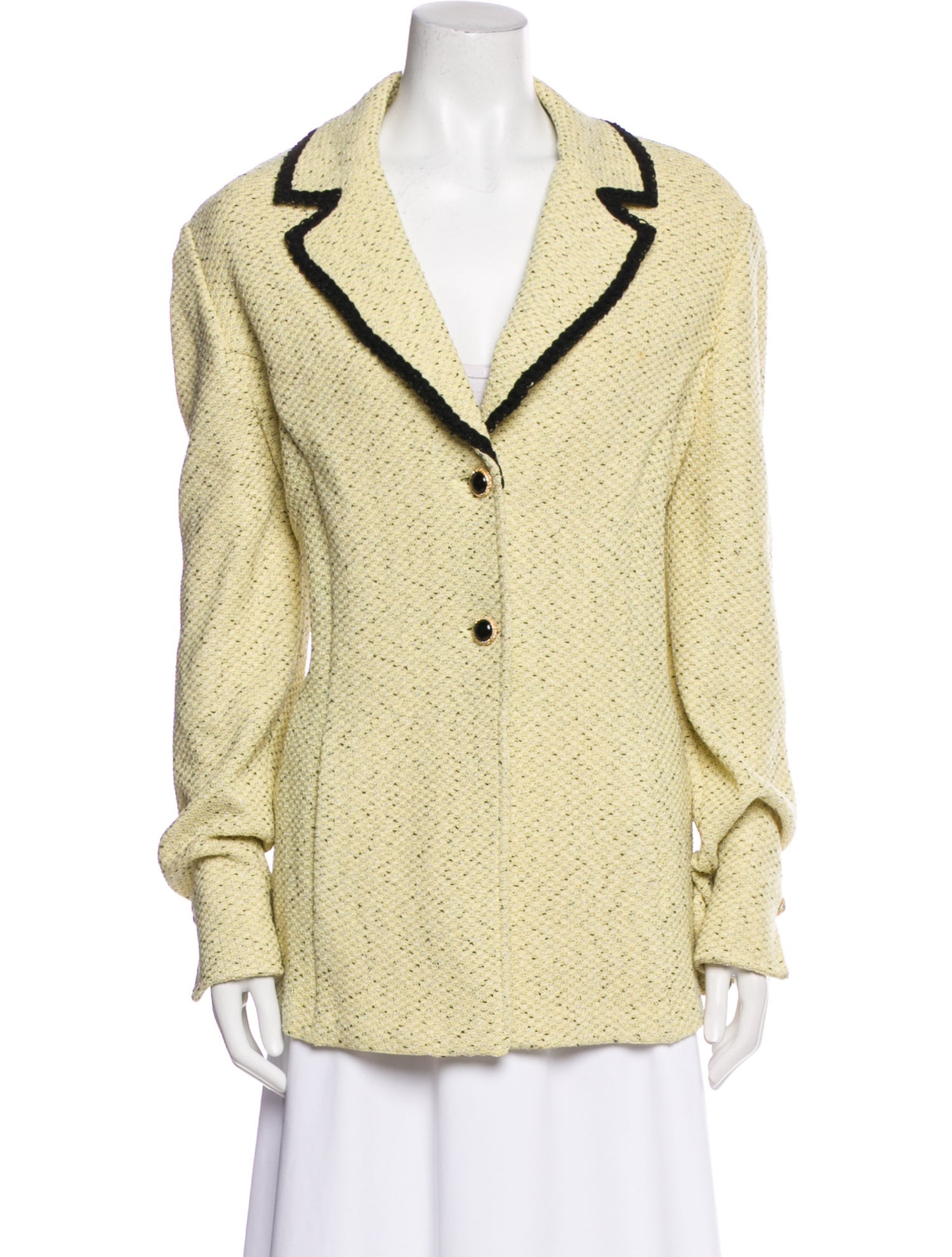 St. John Collection Wool Tweed Pattern Blazer