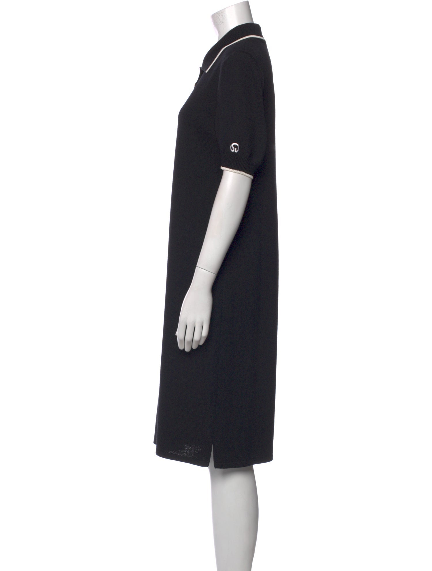 St. John Collection Mock Neck Knee-Length Dress