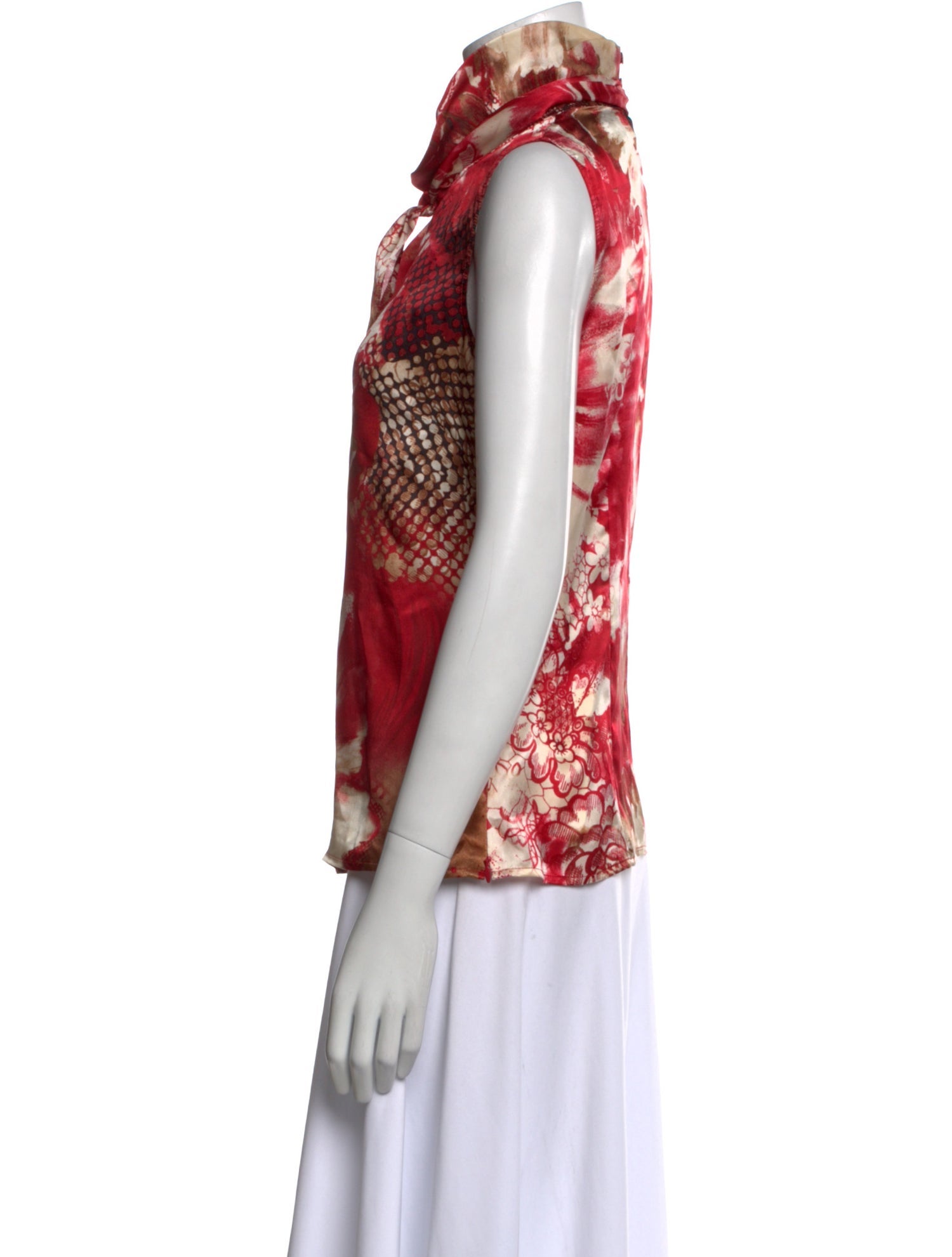 St. John Collection Silk Floral Print Blouse