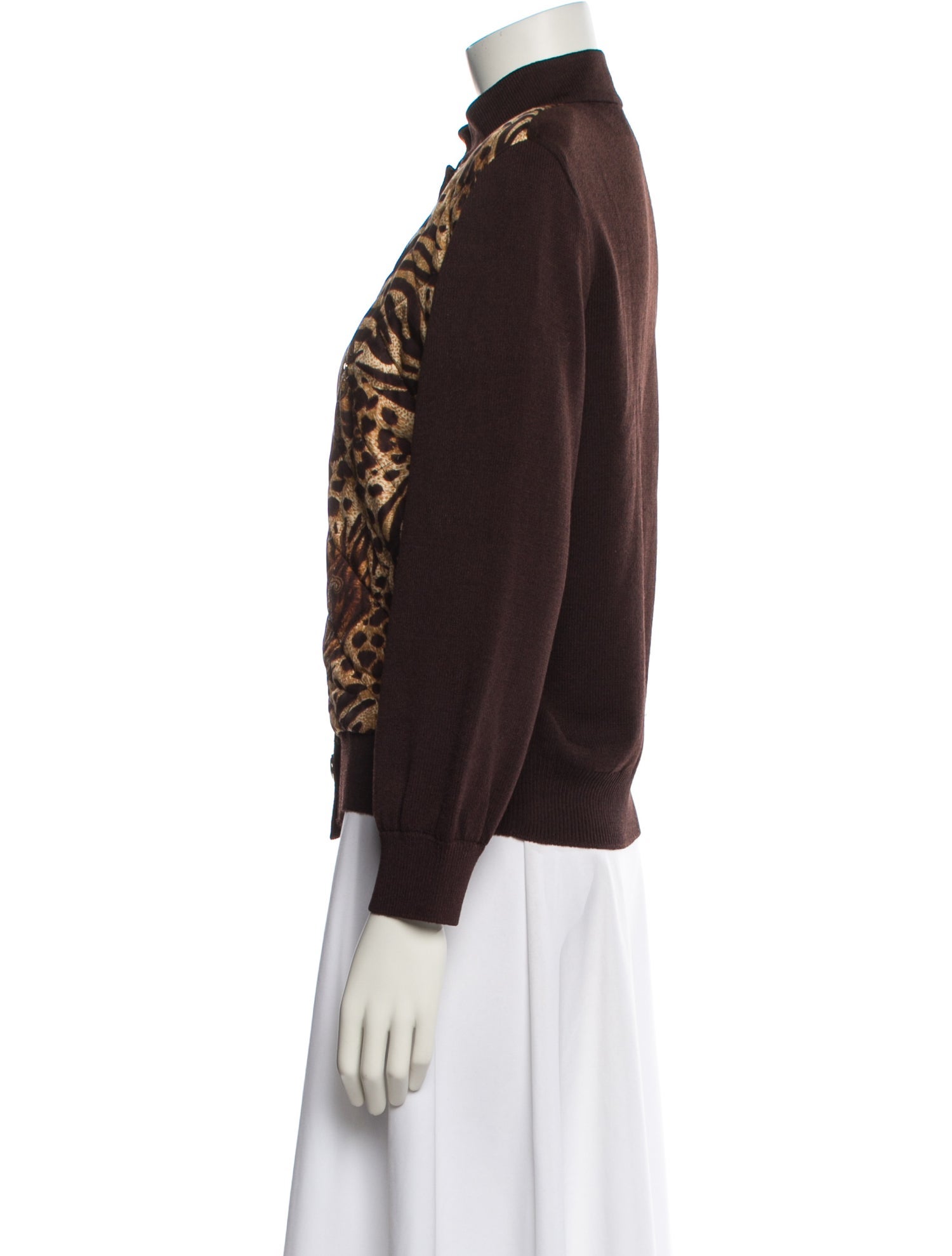 St. John Collection Wool Animal Print Evening Jacket