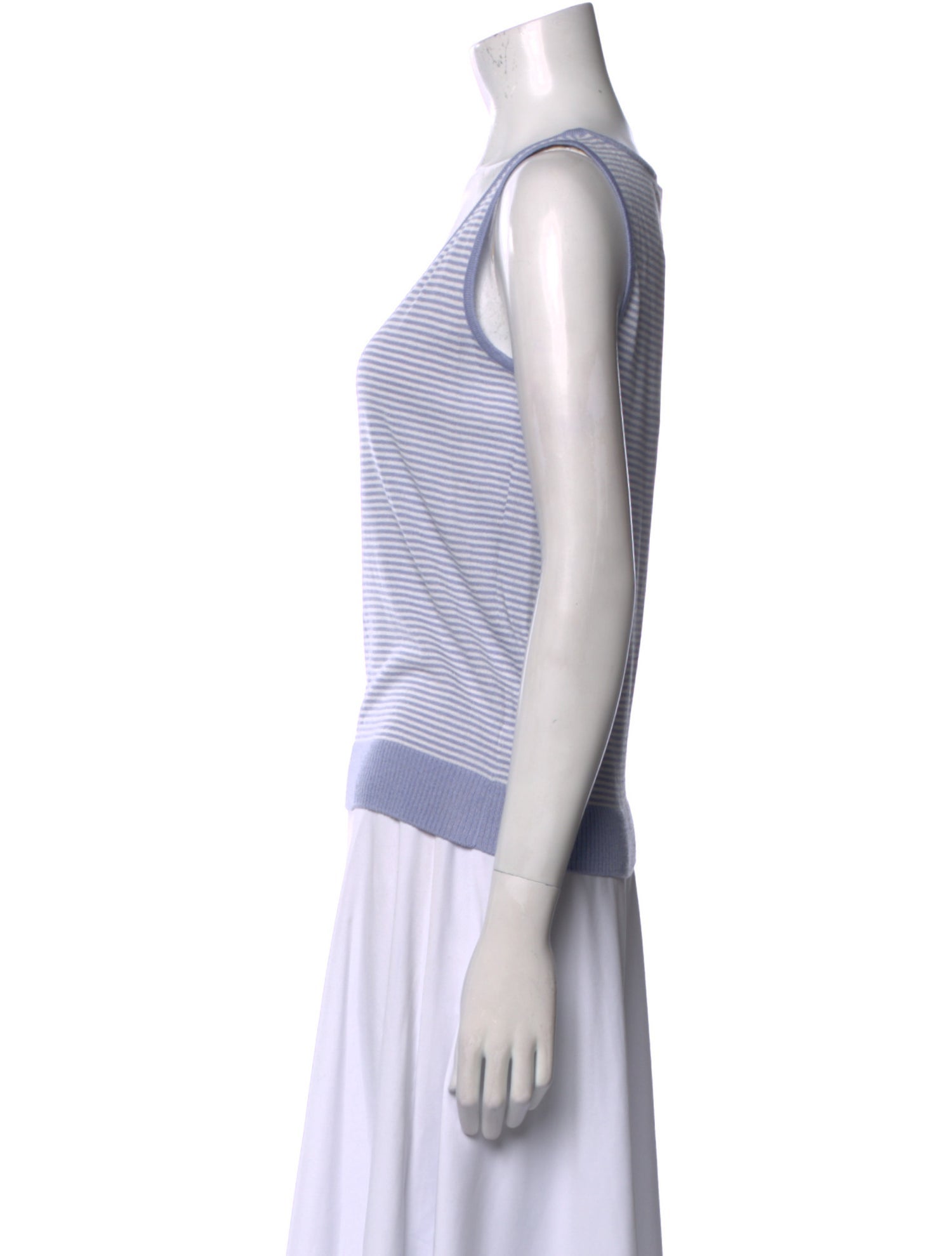 St. John Collection Wool Striped Top