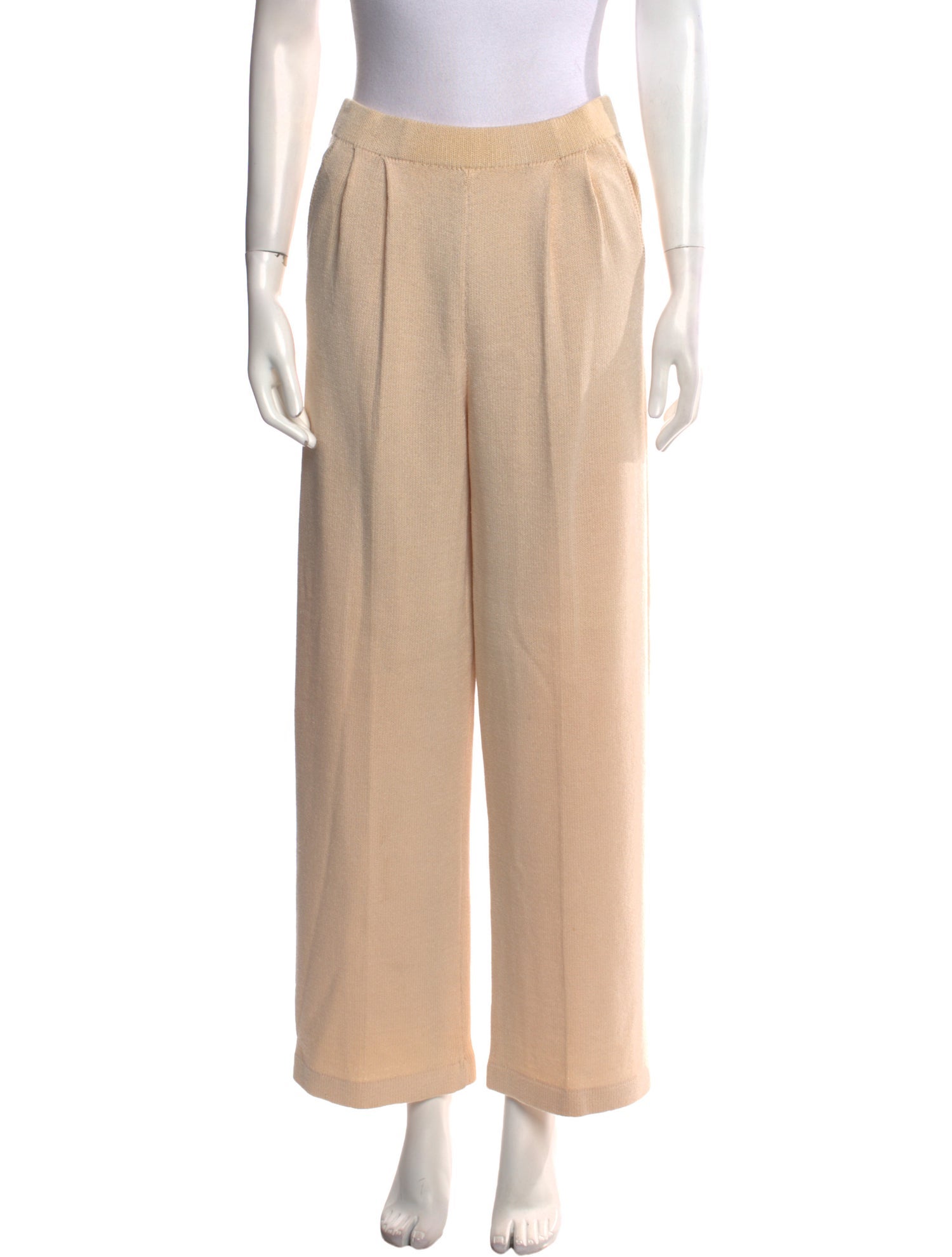 St. John Collection Wool Wide Leg Pants