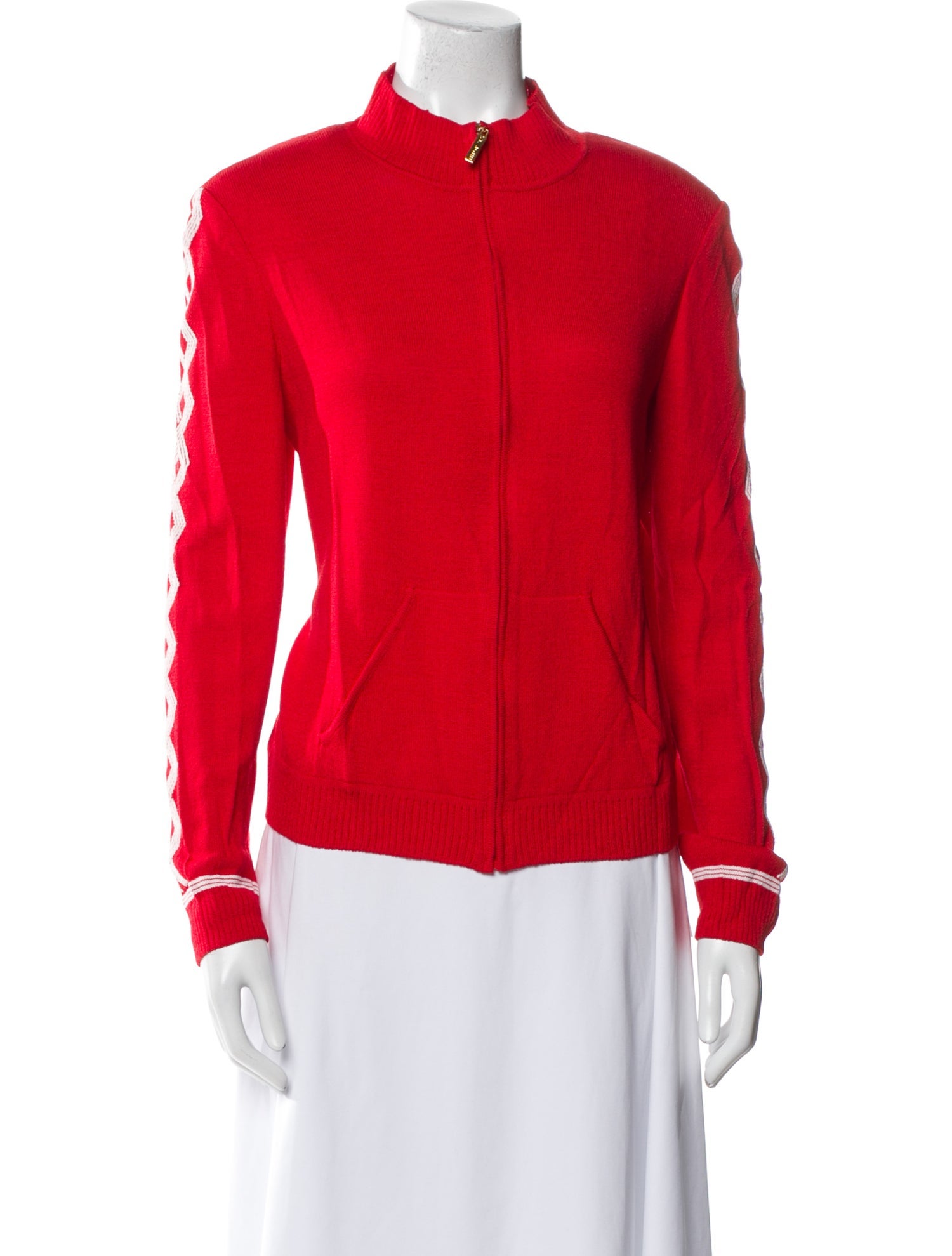 St. John Collection Wool Mock Neck Sweater