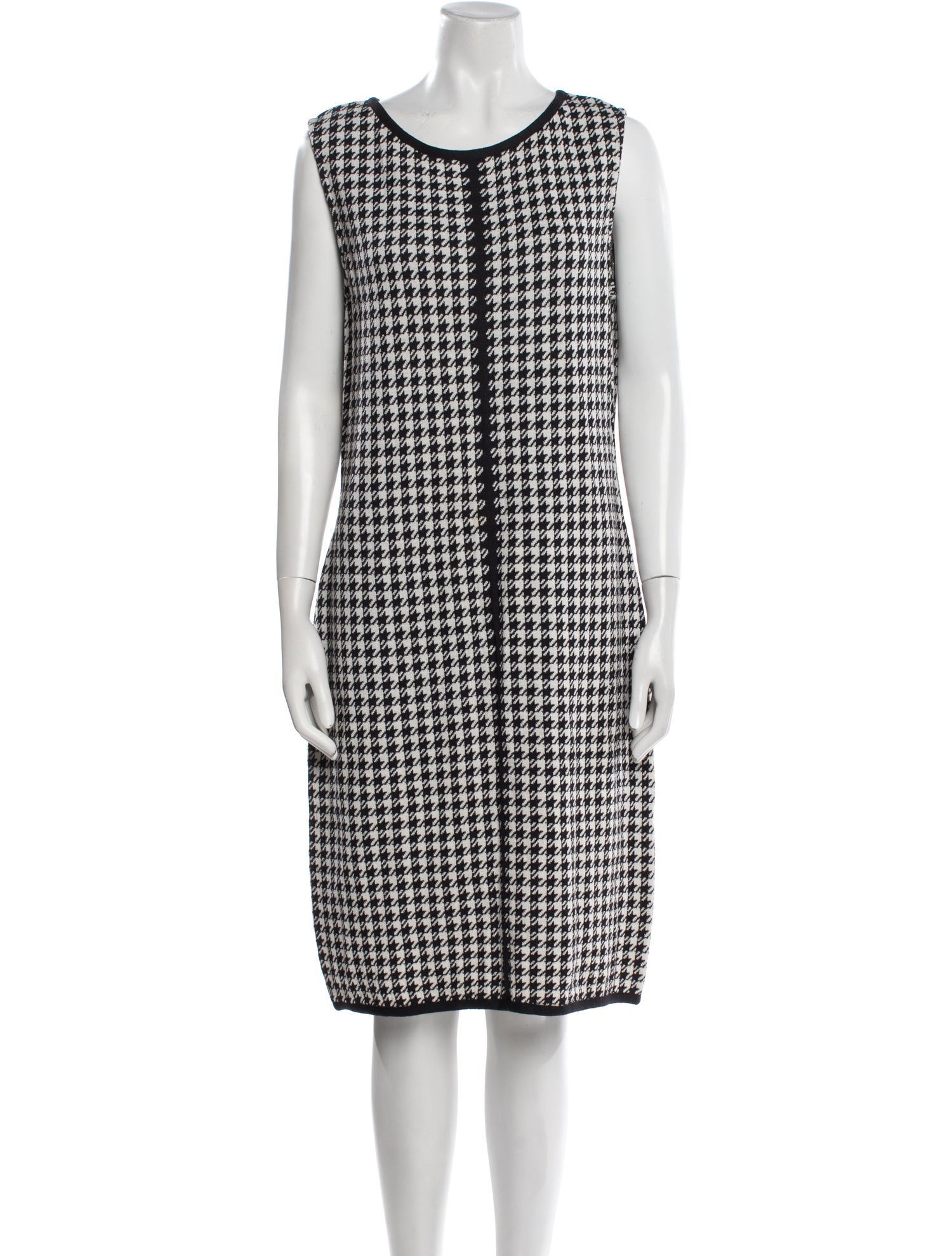 St. John Collection Houndstooth Print Knee-Length Dress