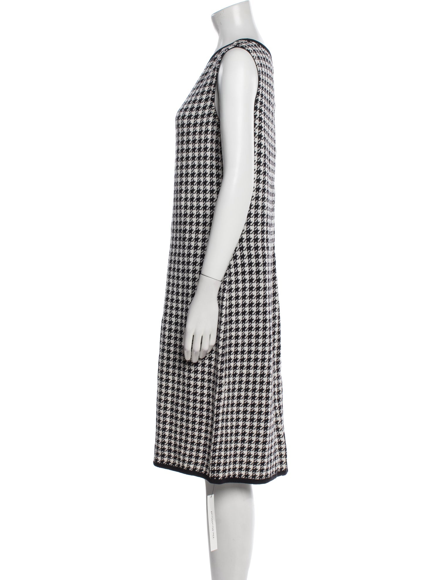 St. John Collection Houndstooth Print Knee-Length Dress