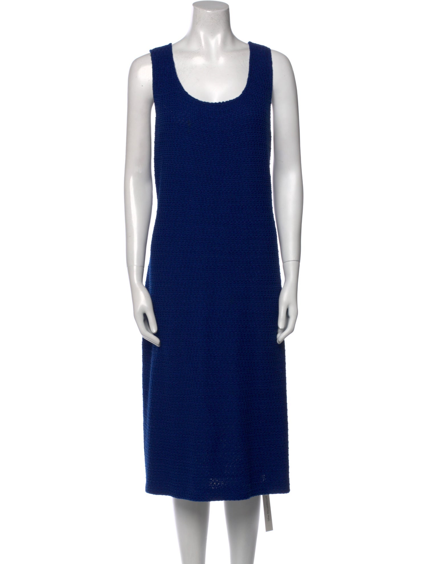 St. John Collection Scoop Neck Midi Length Dress