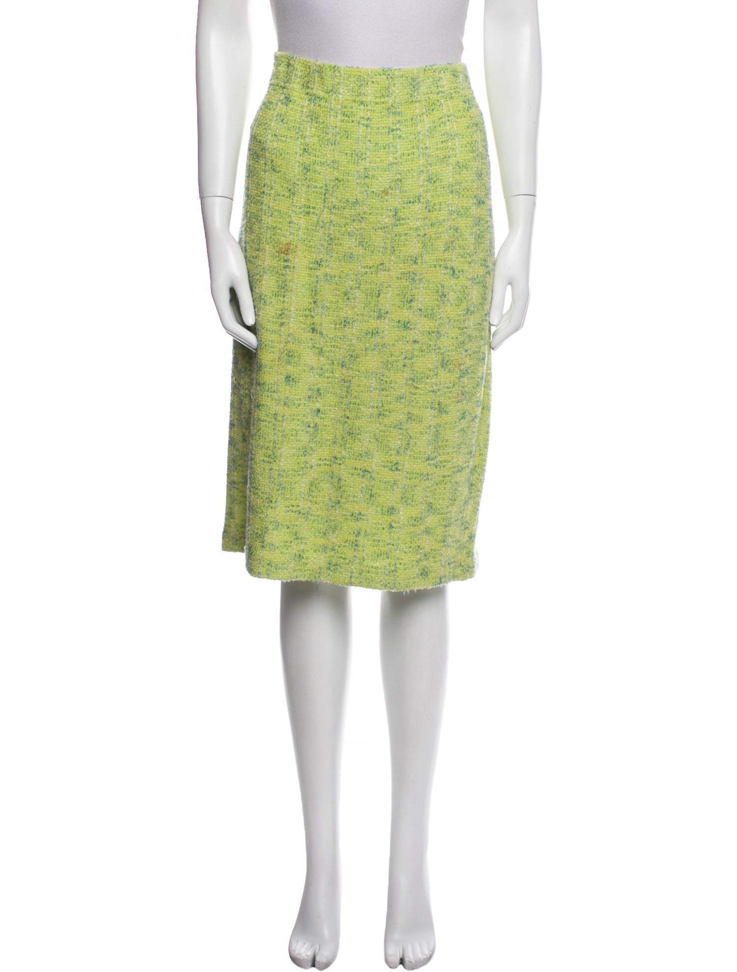 St. John Collection Tweed Pattern Knee-Length Skirt