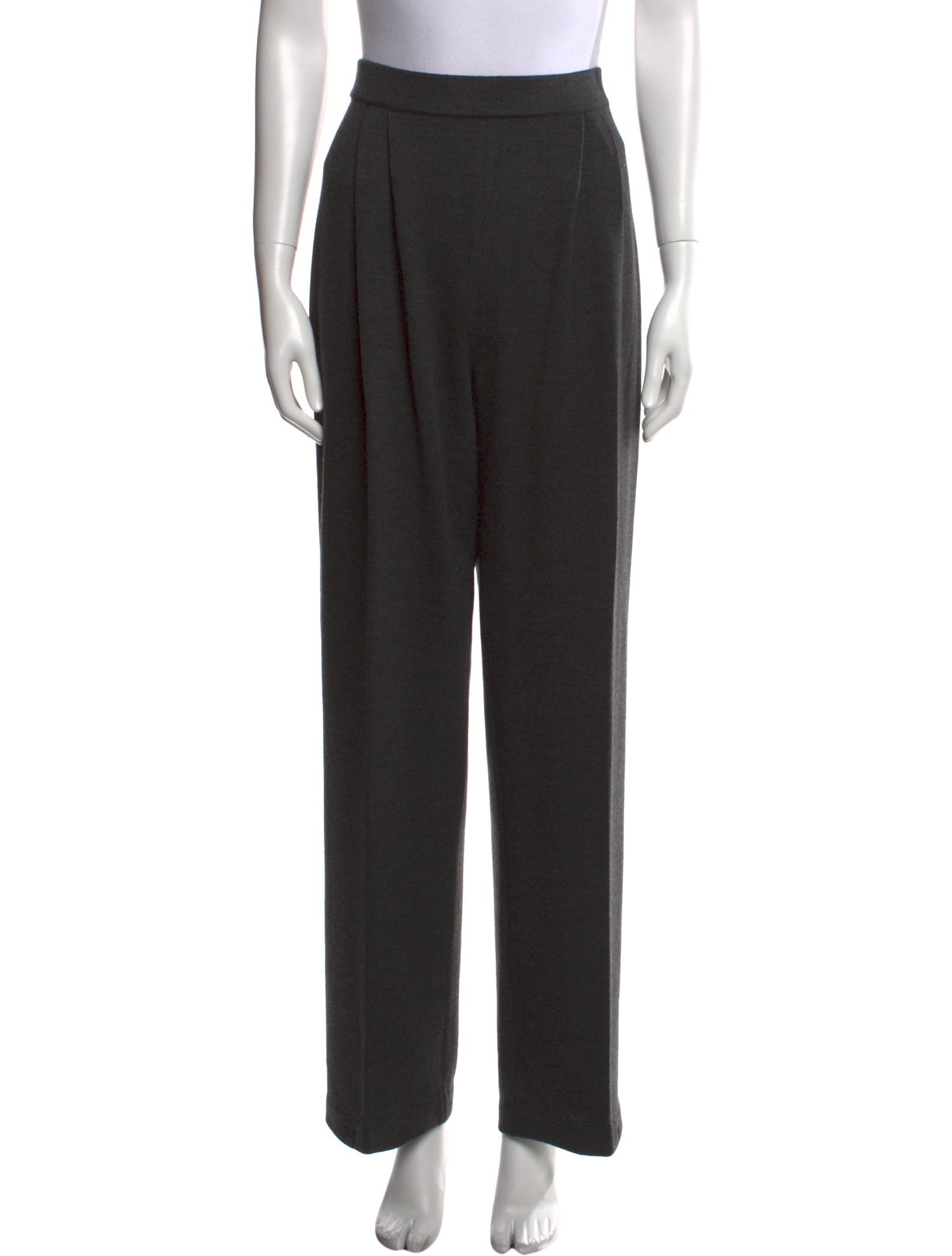 St. John Collection Wool Straight Leg Pants